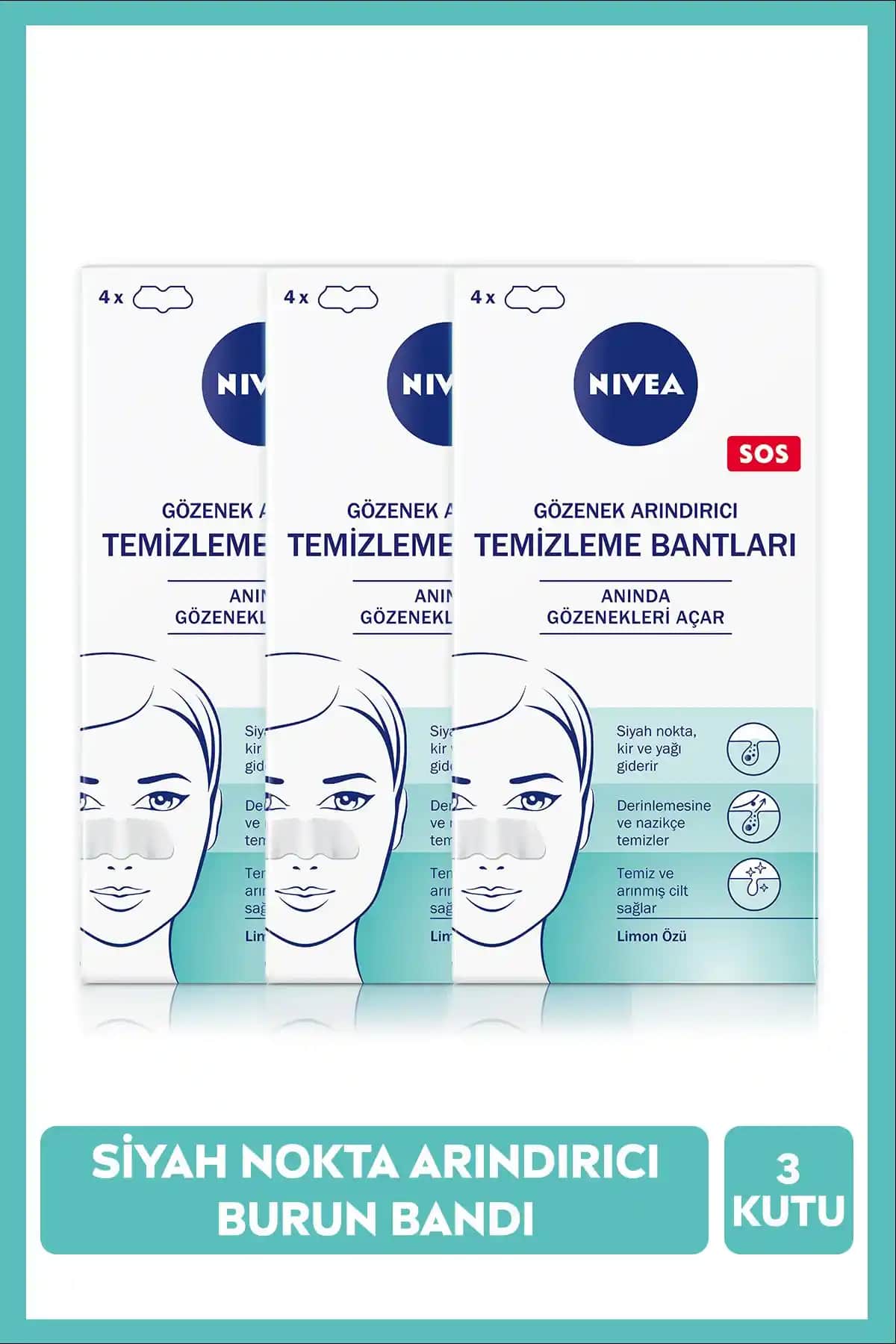 NIVEA Siyah Nokta Temizleyici Burun T-Bant ile Gözenekleri Derinlemesine Temizle ve Pürüzsüz Bir Cilde Kavuş