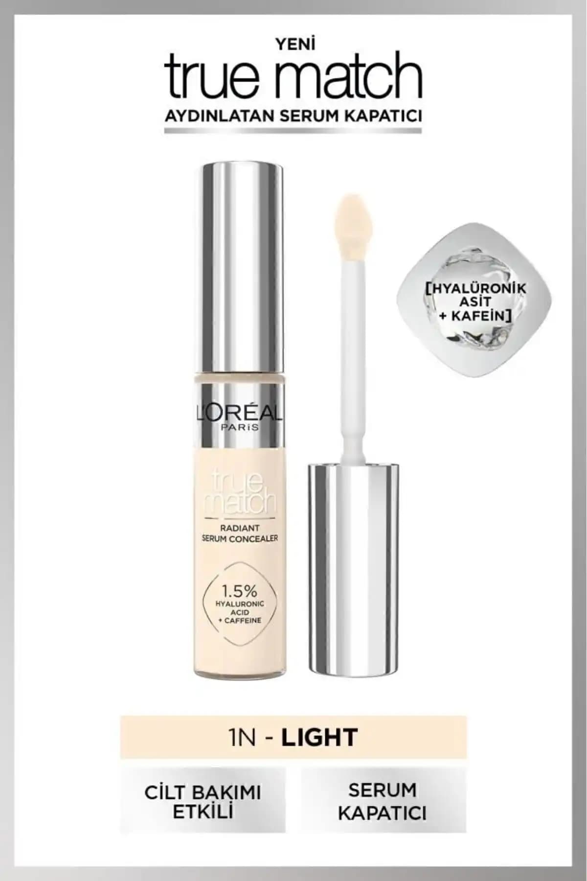 L'Oreal Paris True Match Aydınlatan Serum Kapatıcı Doğal Görünüm ve Uzun Süre Kalıcılık Sağlar