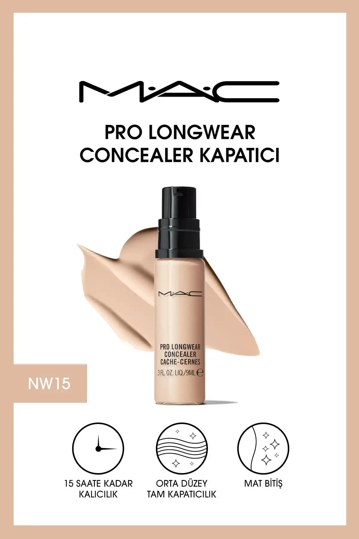 Mac Pro Longwear Concealer NW15: Yüksek Kapatıcılık ve 15 Saat Kalıcılık Sağlayan Göz Altı Kapatıcısı