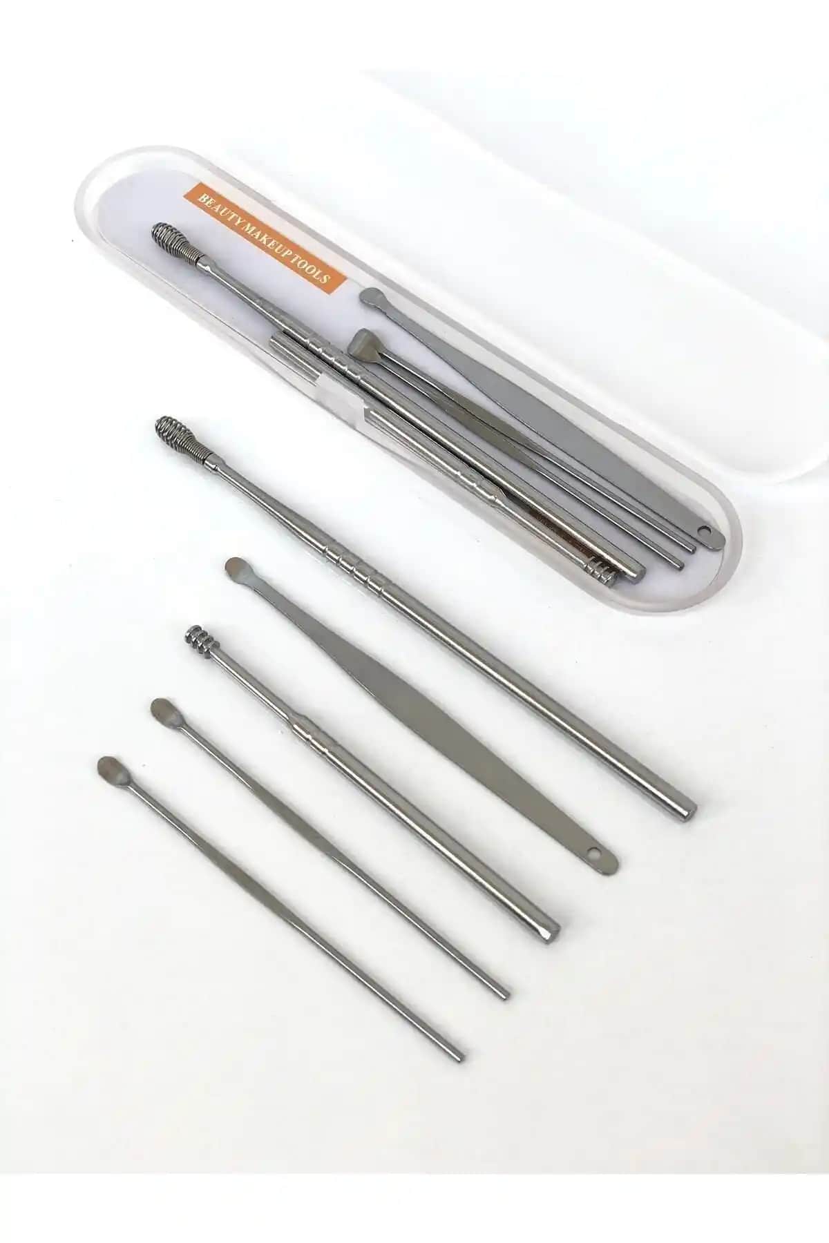 Paslanmaz Çelik Kulak Temizleme Seti 6'lı Güvenli ve Etkili Kulak Hijyeni Aracı