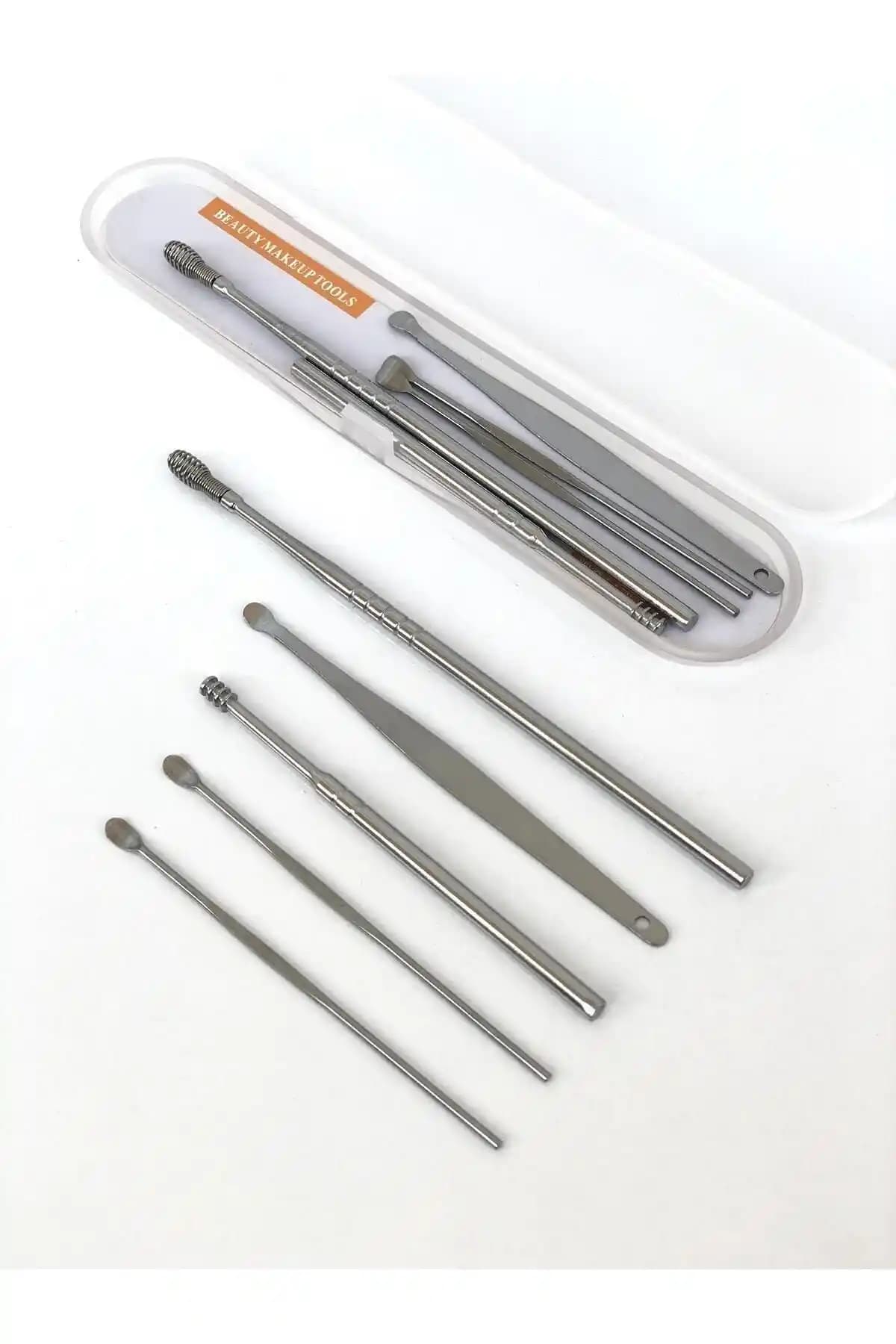 Paslanmaz Çelik Kulak Temizleme Seti 6'lı Güvenli ve Etkili Kulak Hijyeni Aracı