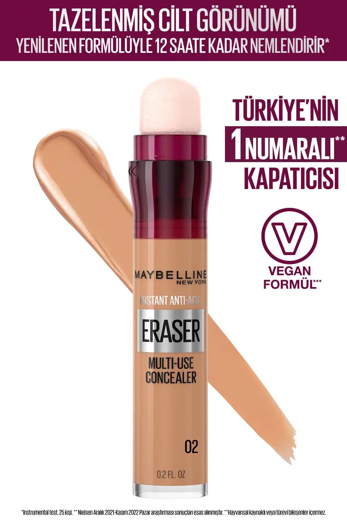 Maybelline New York Instant Anti Age Eraser Kapatıcı: Yüksek Kapatıcılık ve Doğal Görünüm Sağlayan Ürün