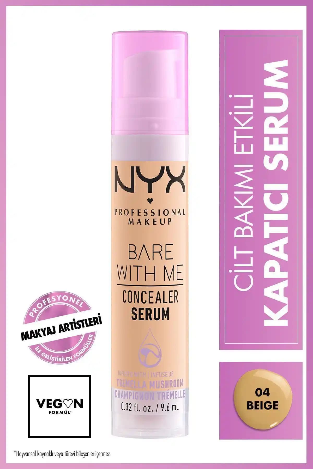 NYX Bare With Me Kapatıcı Serum 04 Bej: Doğal ve Hafif Makyaj İçin Uygun Çözüm