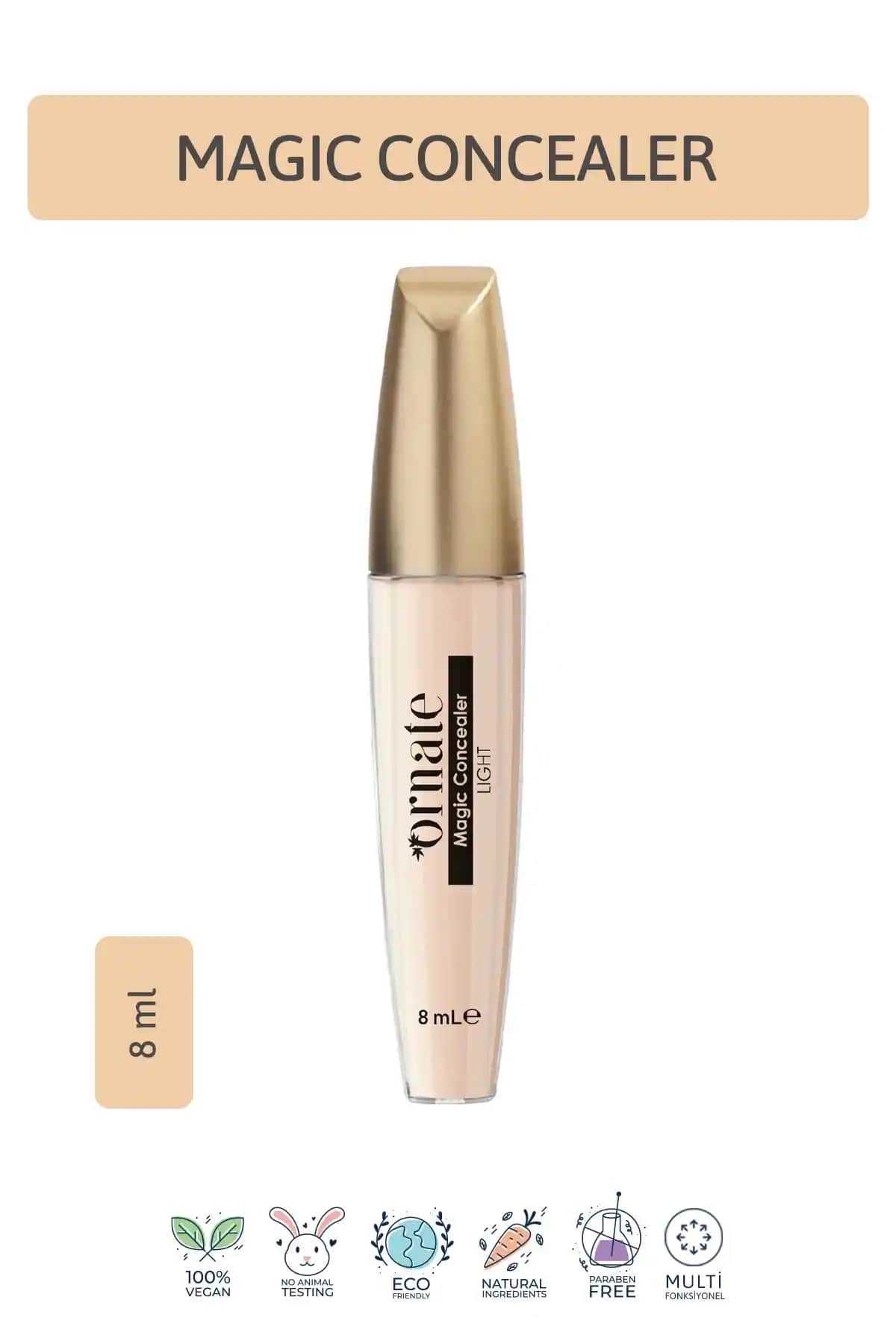 ORNATE Magic Concealer Kapatıcı Krem 01 Light - Doğal ve Kalıcı Makyaj İçin Uygun