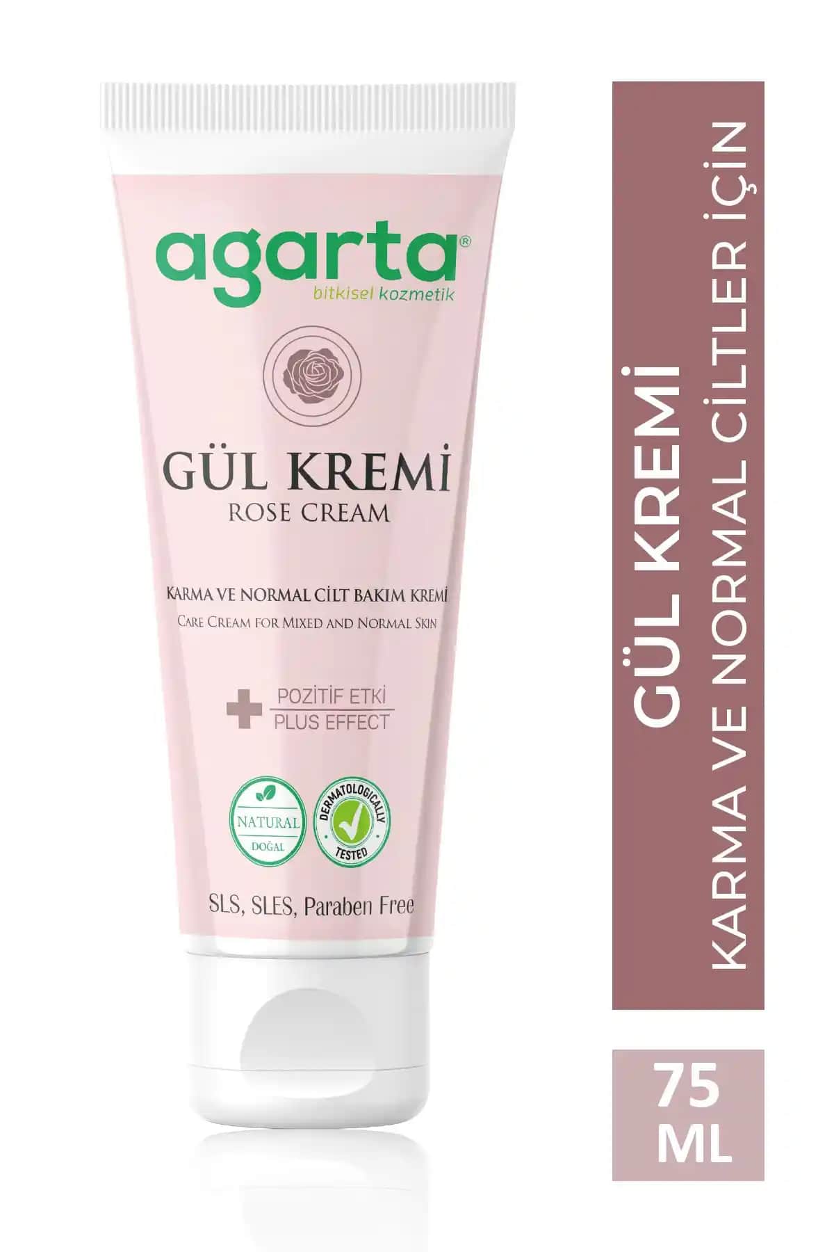 Agarta Doğal Gül Aromalı Nemlendirici El ve Vücut Kremi 75 ml Türkiye Menşei