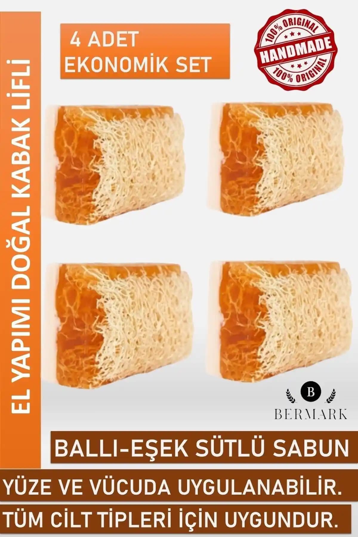 Bermark El Yapımı Doğal Kabak Lifli Eşek Sütü Ballı Sabun Ürün Tanıtımı ve Faydaları