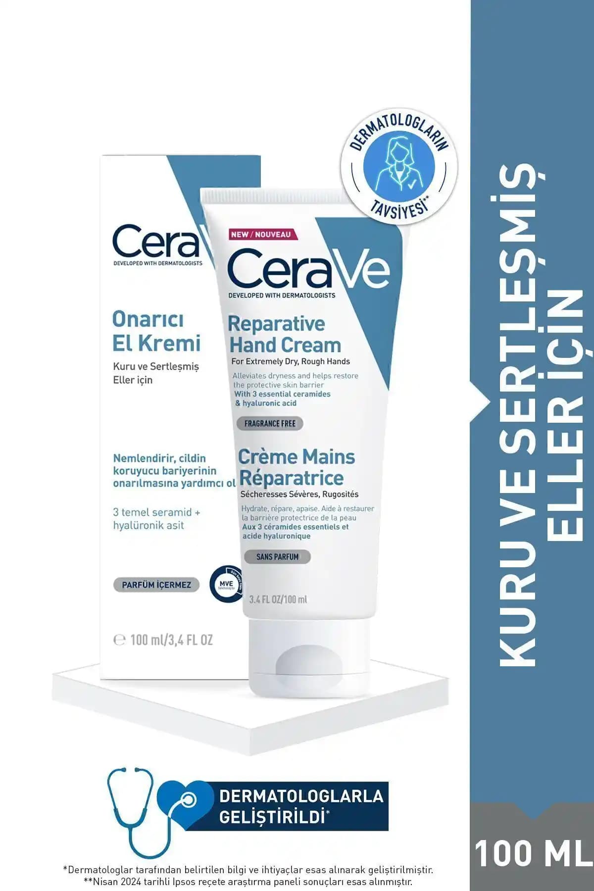 CeraVe Reparative Onarıcı El Kremi: Kuru ve Hassas Eller İçin Güçlendirici Bakım
