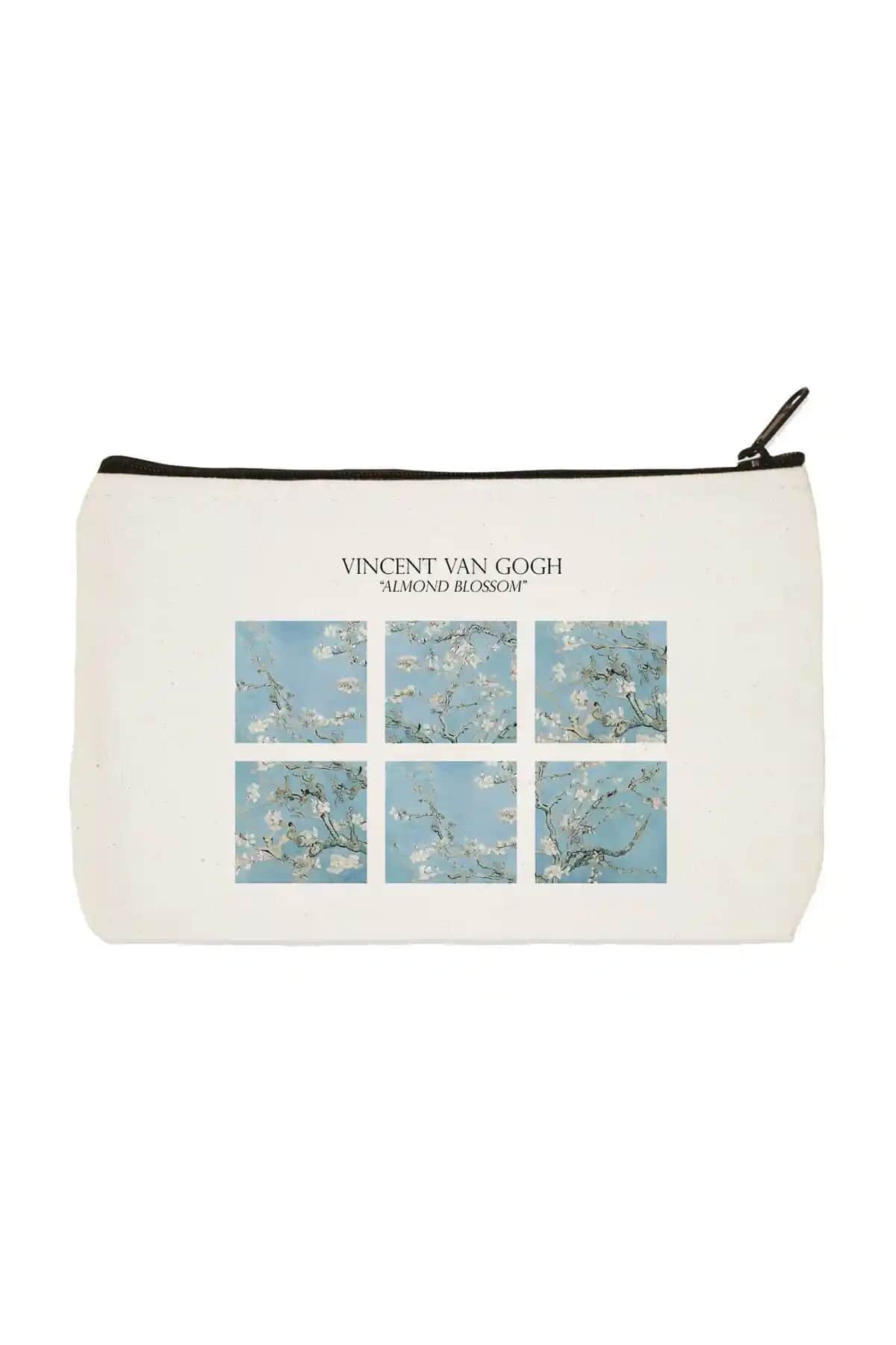 Designedfy Van Gogh Almond Blossom Makyaj Çantası Şık ve Çok Amaçlı Tasarım
