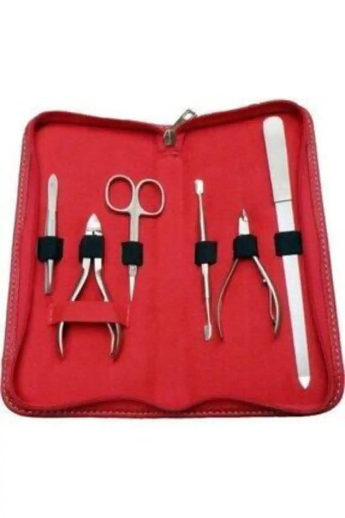 Luchs Solingen Kırmızı Çantalı Özel Bileyli Manikür Seti: Şık ve Dayanıklı Bakım Çözümü