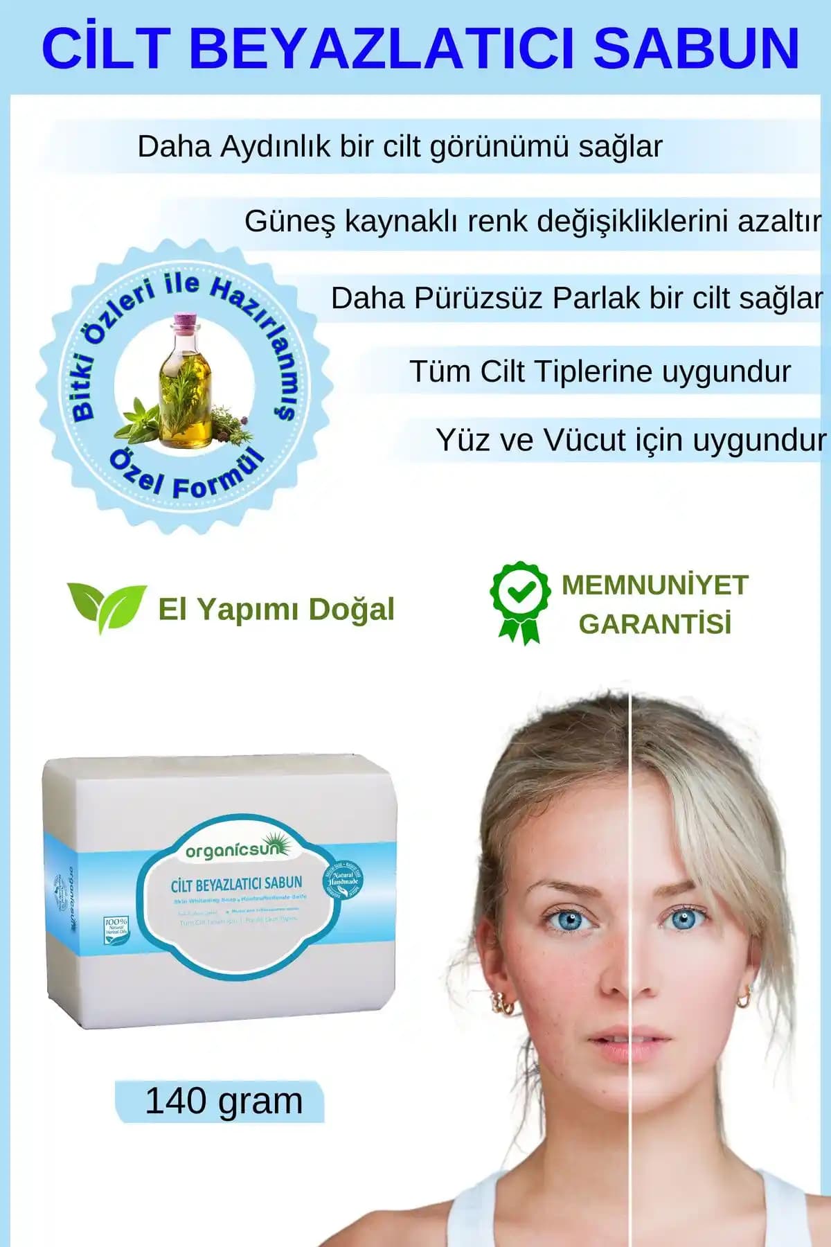 Organicsun Doğal Cilt Beyazlatıcı Sabun ile Sağlıklı ve Parlak Cilt Bakımı