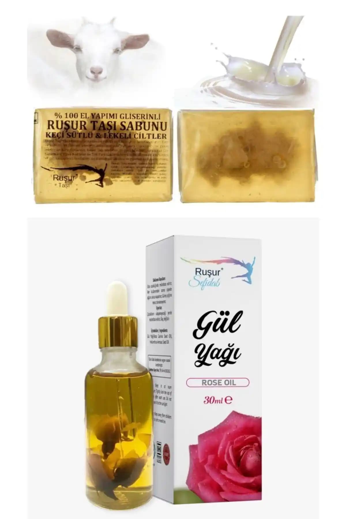 Ruşur Sefidab Ruşur Taşı Sabunu ve Gül Yağı ile Doğal Cilt Temizliği ve Yenilenmesi