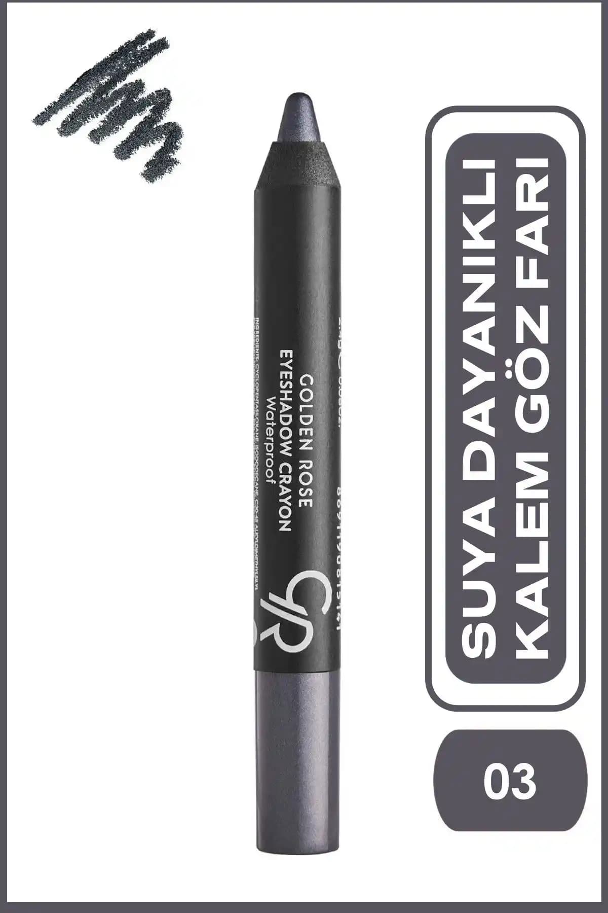 Golden Rose Waterproof Göz Farı Kalemi No: 03 Dark Gray Şık ve Dayanıklı Göz Makyajı İçin
