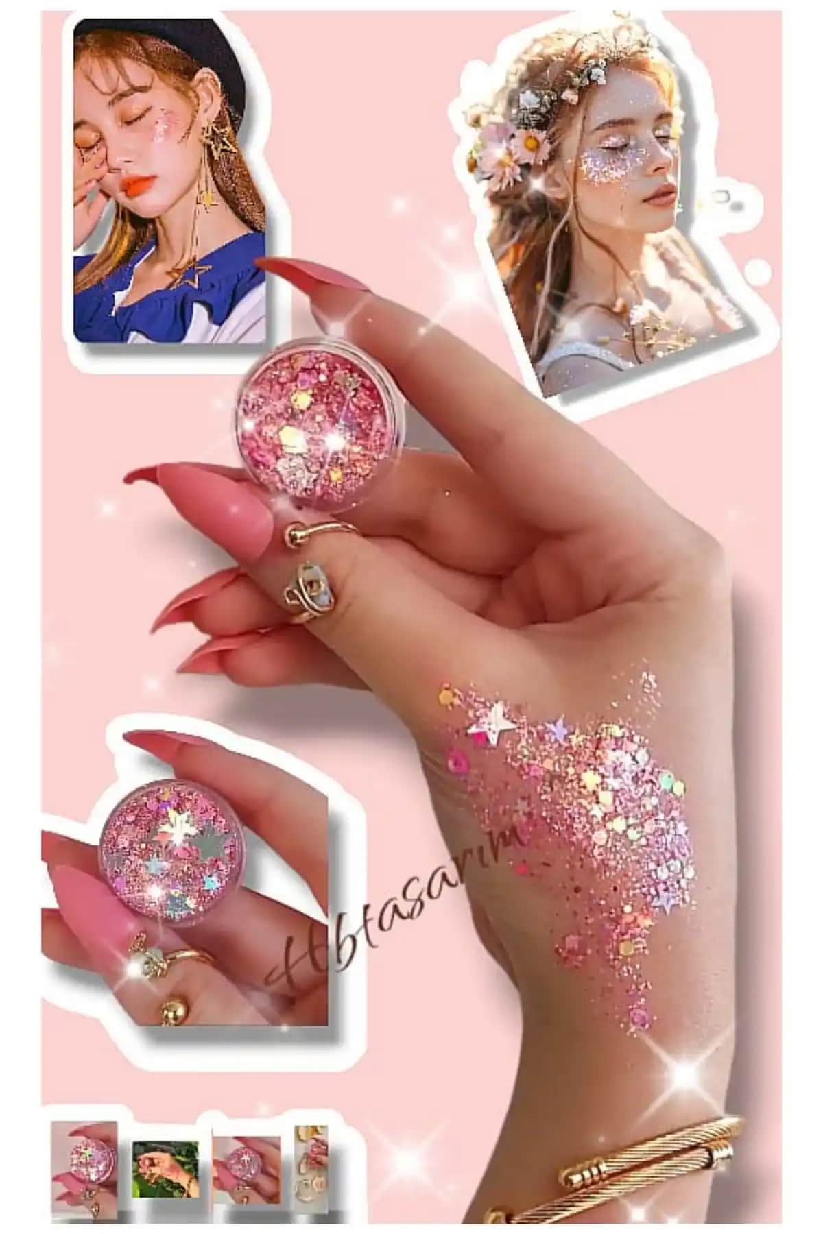 HBTasarım Parlak Glitter Simli Far Jel ile Gözlere Işıltı ve Çekicilik Katın