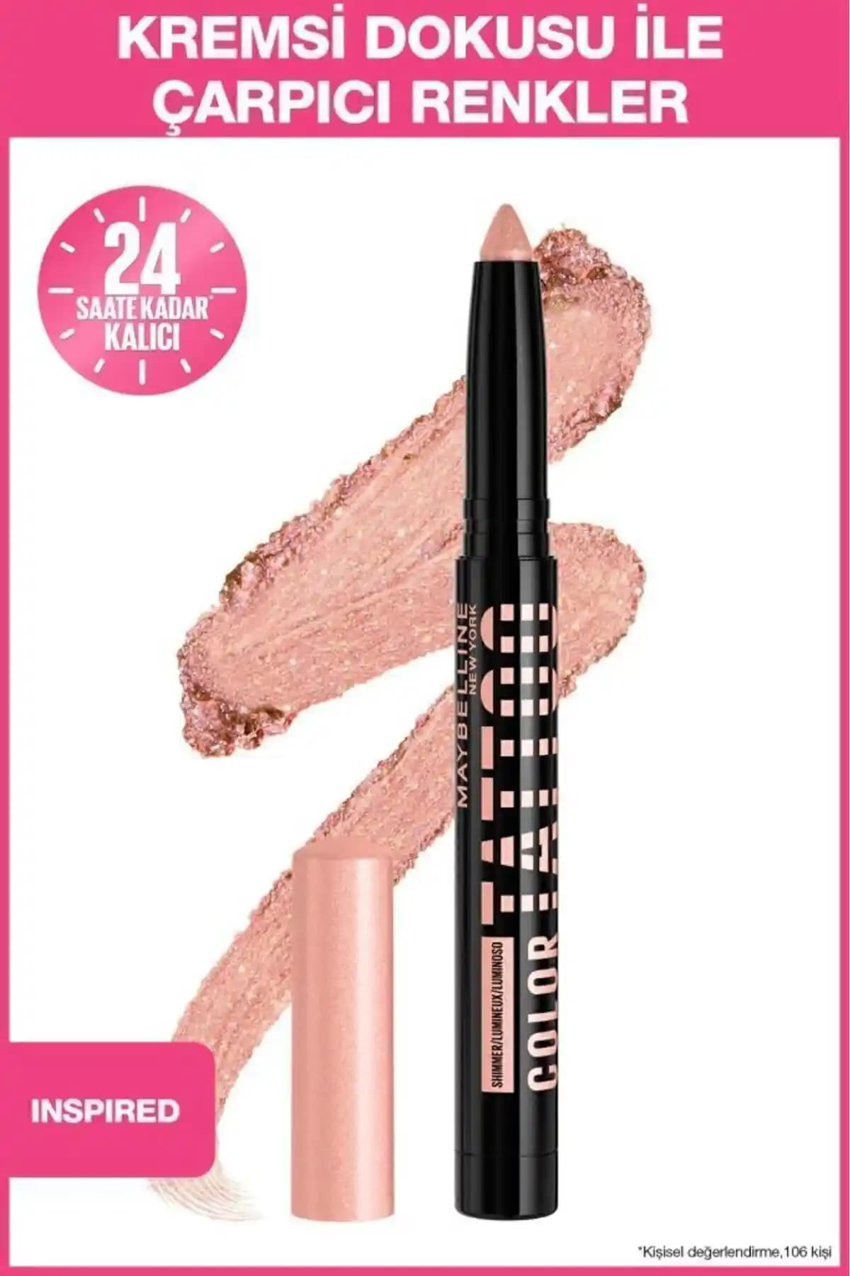Maybelline Color Tattoo 24h Eye Stix Göz Kalemi Pembe Tonları Günlük ve Özel Kullanım