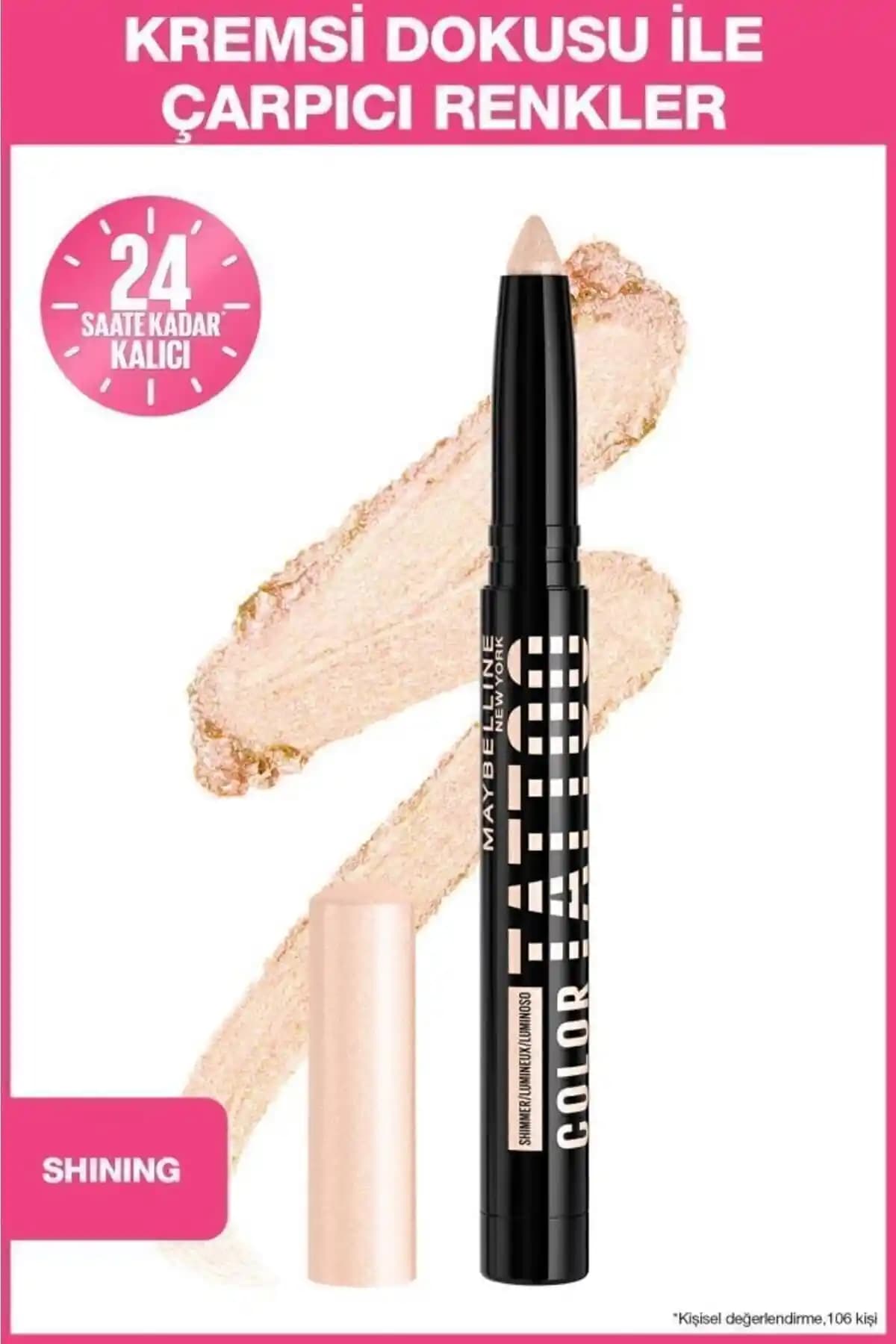 Maybelline Color Tattoo 24h Eye Stix ile uzun süre dayanıklı ve çok yönlü göz makyajı