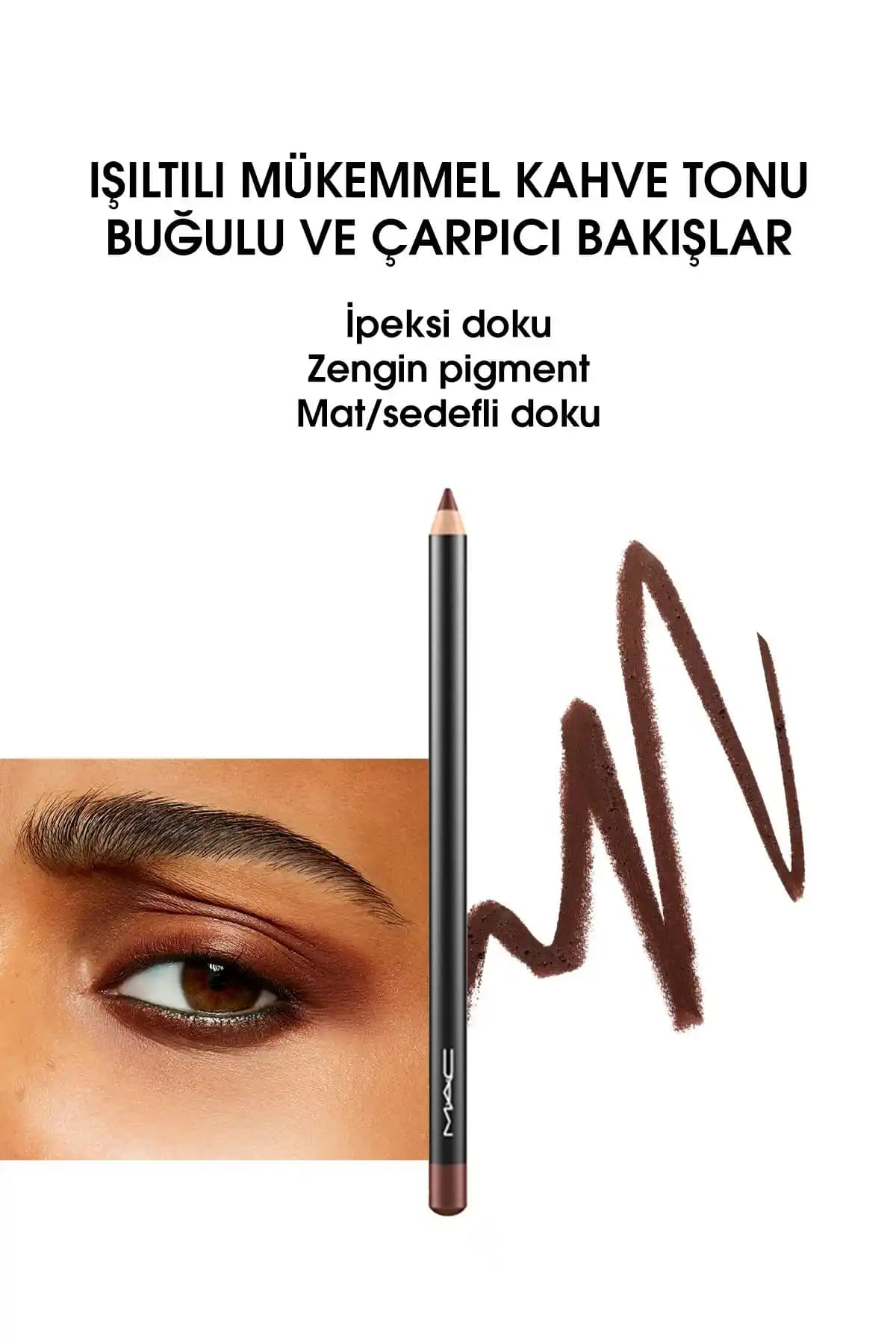 Mac Yu<muş>ak Uçlu Göz Kalemi Costa Riche 1.36 G doğal ve şık görünüm sağlar