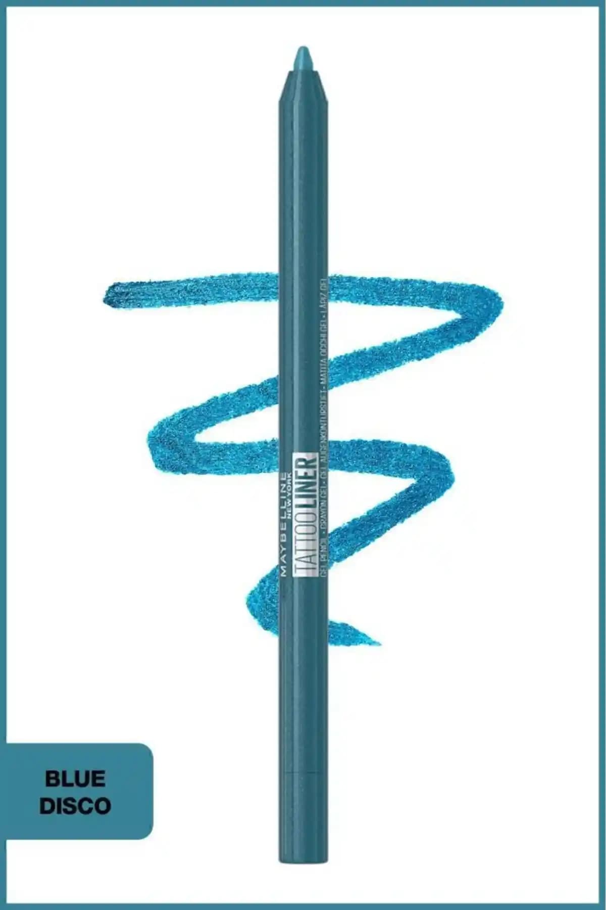 Maybelline New York Tattoo Liner Jel Göz Kalemi Blue Disco - Kalıcı ve Parlak Mavi Ton