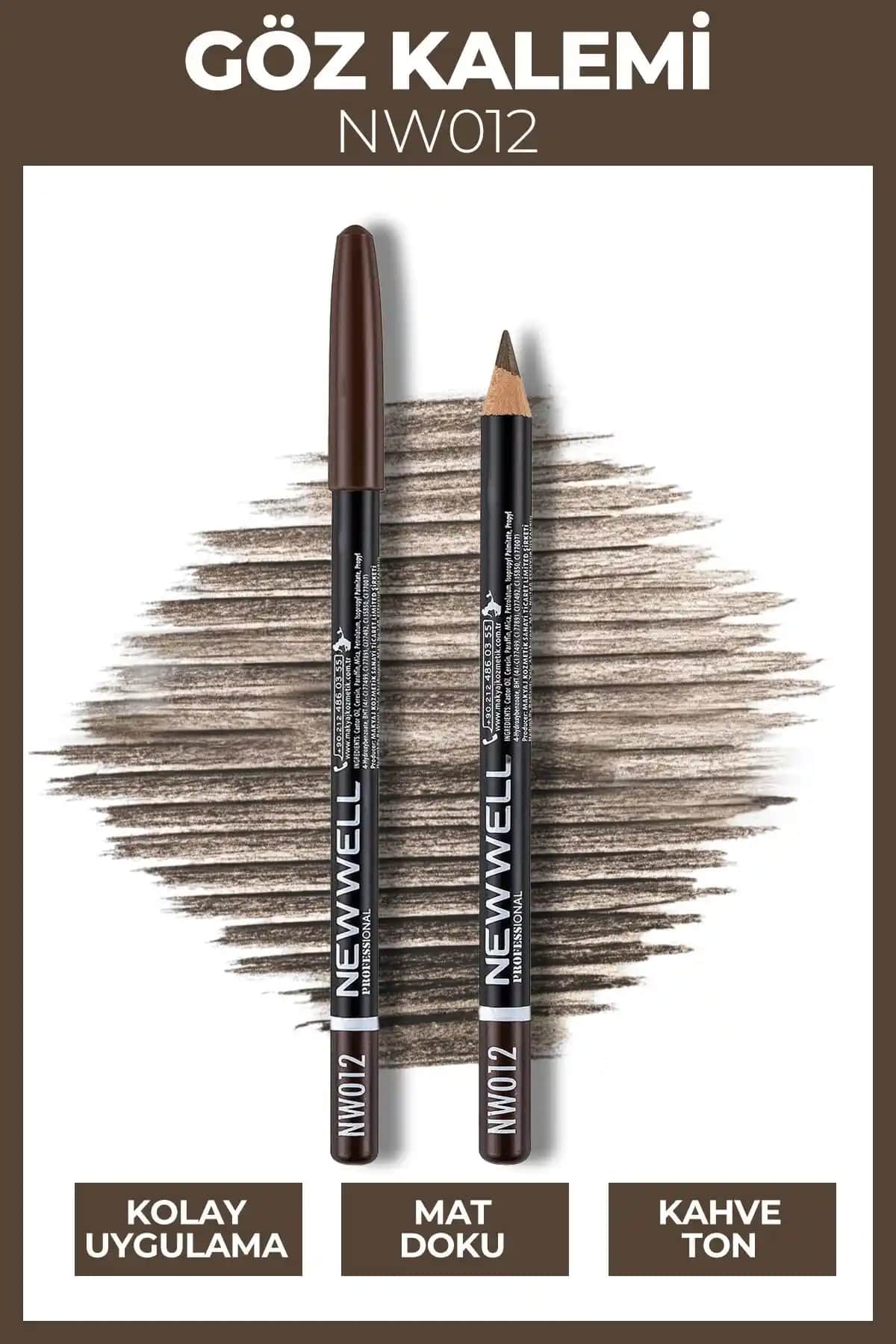 New Well Göz Kalemi NW012: Şık ve Dayanıklı Göz Makyajı İçin Modern Çözüm
