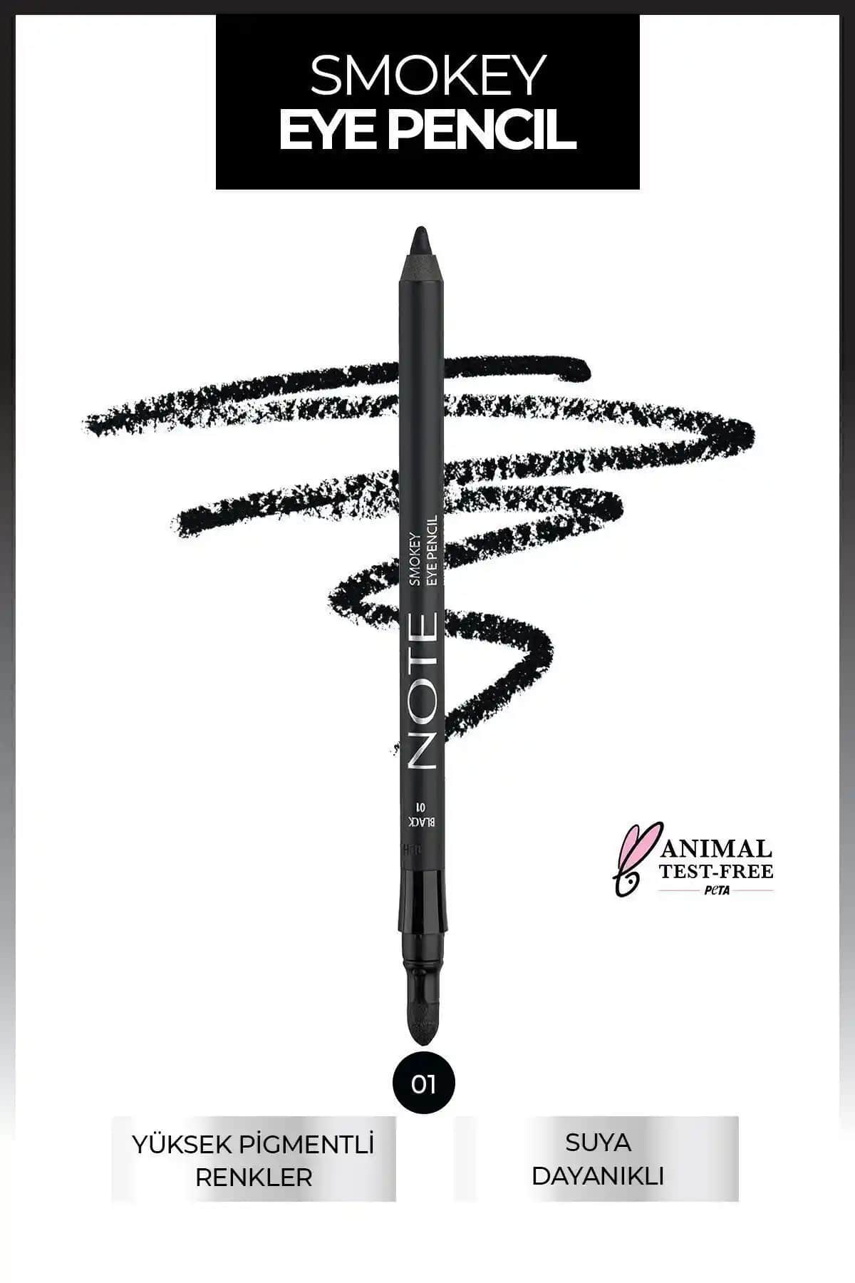 Note Cosmetics Smokey Eye Pencil Waterproof: Siyah ve Kalıcı Göz Makyajı İçin İdeal Kalem