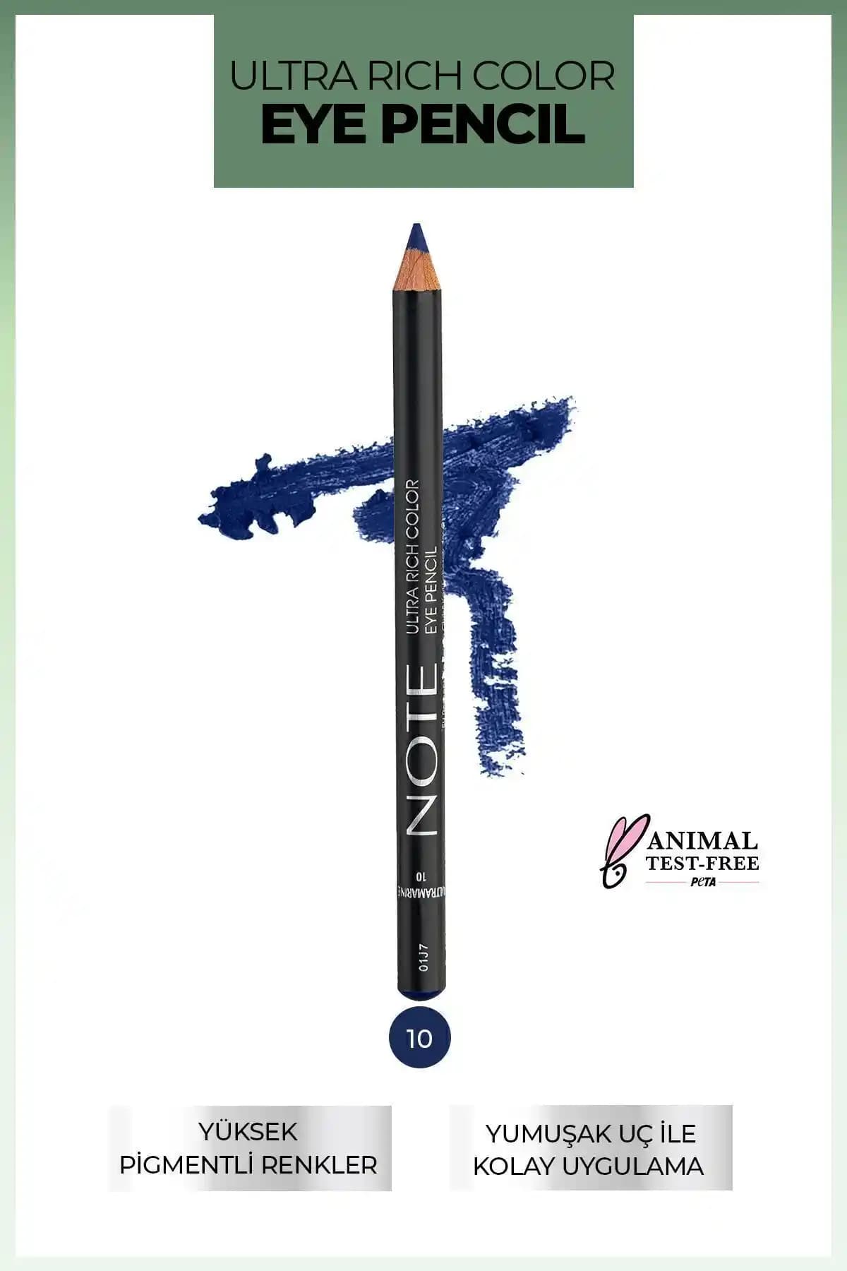 Note Cosmetics Ultra Rich Color Göz Kalemi 10 Ultra Marine Lacivert Modern ve Kaliteli Göz Makyajı İçin