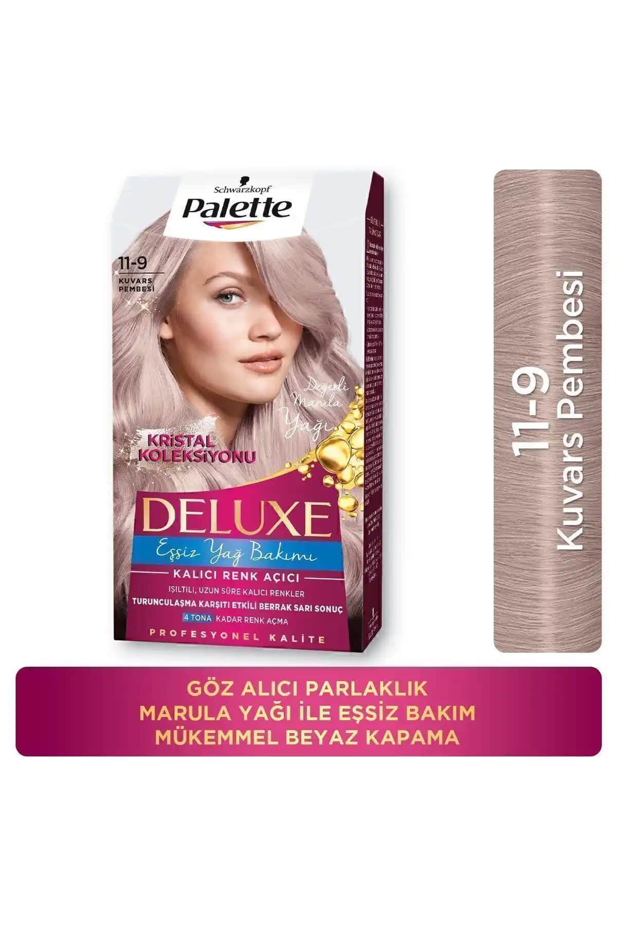 Palette Deluxe Kuvars Pembesi ve Göz Alıcı Renkler Gümüş Sarı Karşılaştırması