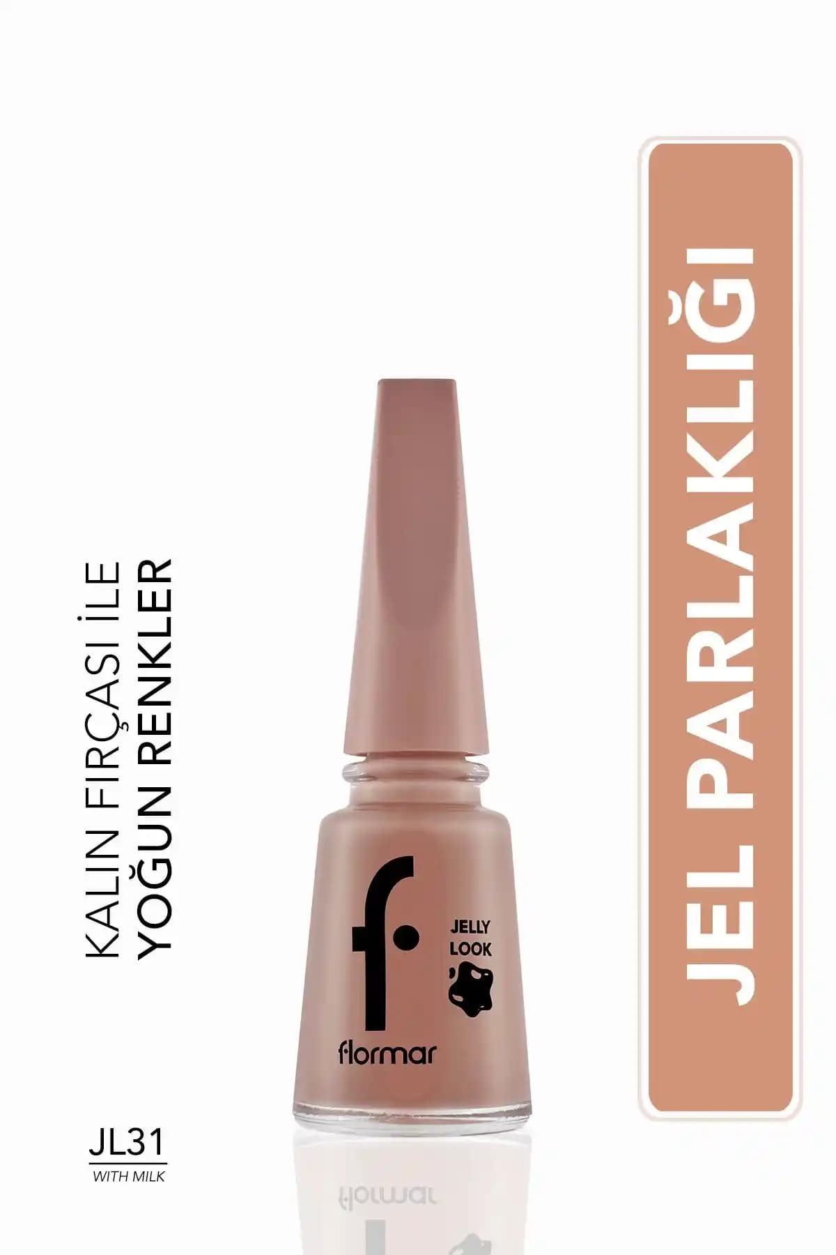 Flormar Jelly Look Coffee With Milk 31 ve Klasik Parlak Oje Karşılaştırması