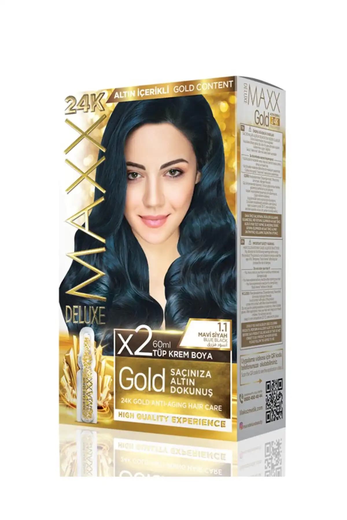 MAXX DELUXE Altın 1.1 Mavi ve 24k Siyah Saç Boyası Karşılaştırması ve Özellikleri 1