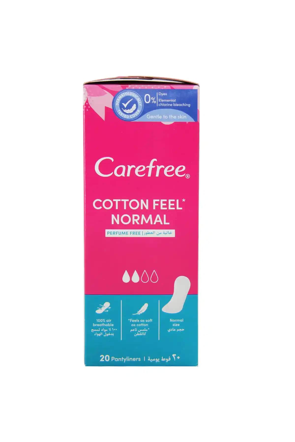 Carefree Cotton Feel Normal Günlük Ped 20'li: Yumuşak ve Güvenli Kadın Hijyen Ürünü