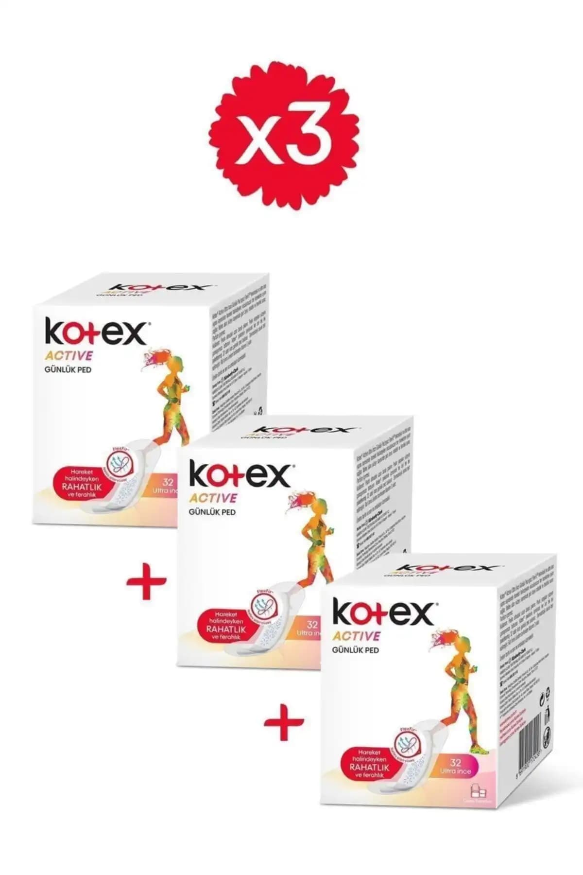 Kotex Active Günlük Ped Uzun 32'li Paket Günlük Hijyen ve Konfor İçin Uygun Bir Seçenek