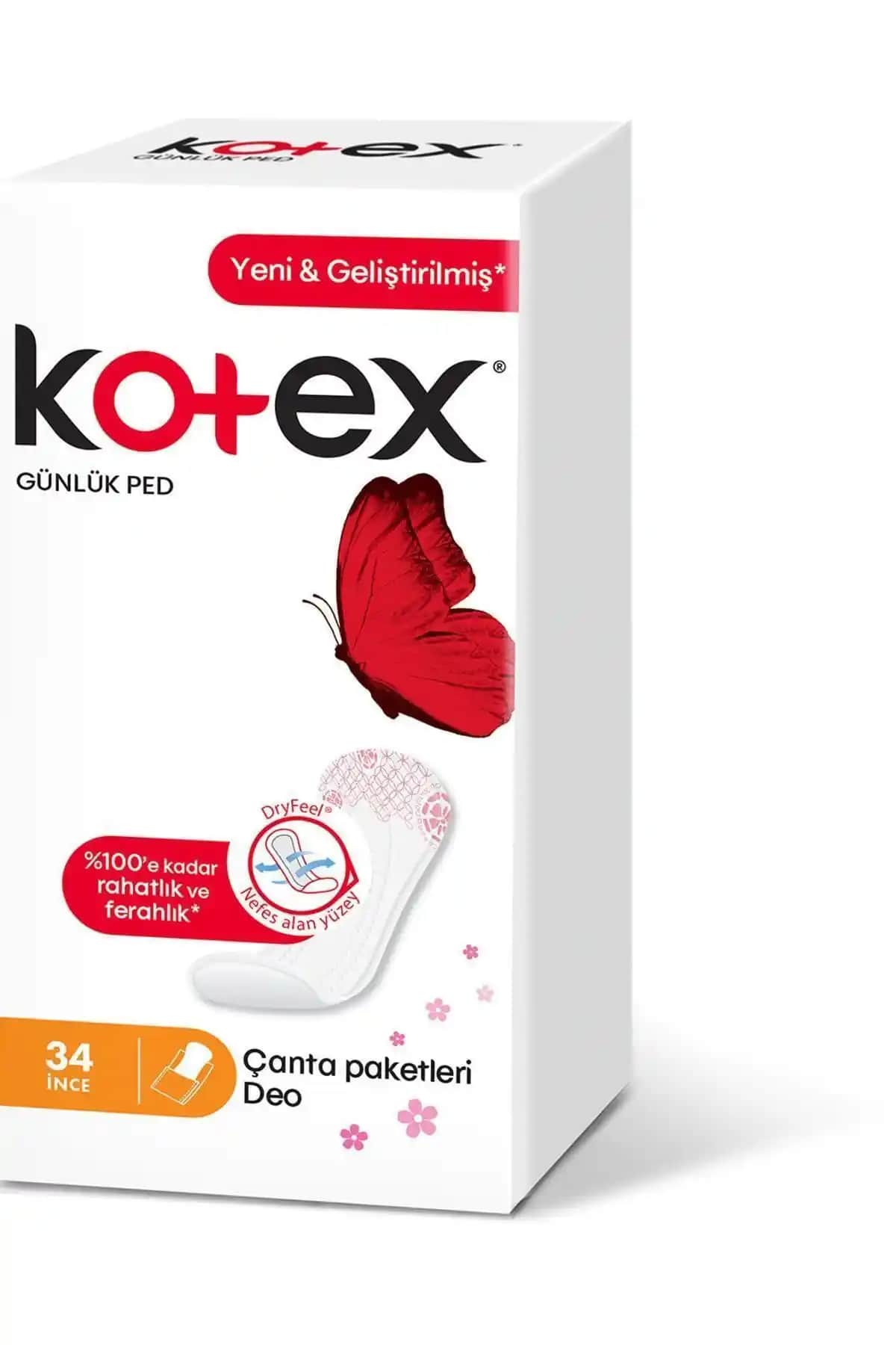 Kotex İnce Günlük Ped Parfümsuz – Hafif, Hijyenik ve Hassas Ciltler İçin Uygun
