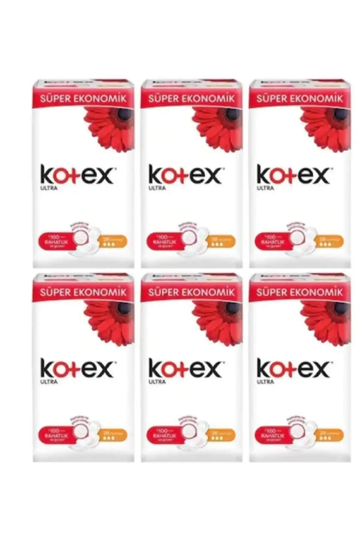 Kotex Ultra Quadro Normal Kadın Pedi 24'lü Paket Günlük Kullanım İçin Güvenli ve Konforlu