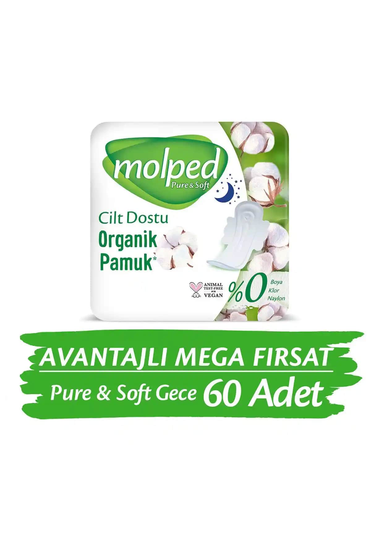 Molped Pure&Soft Gece Avantajlı Mega Fırsat Paketi: Yumuşak ve Güvenli Gece Kullanımı