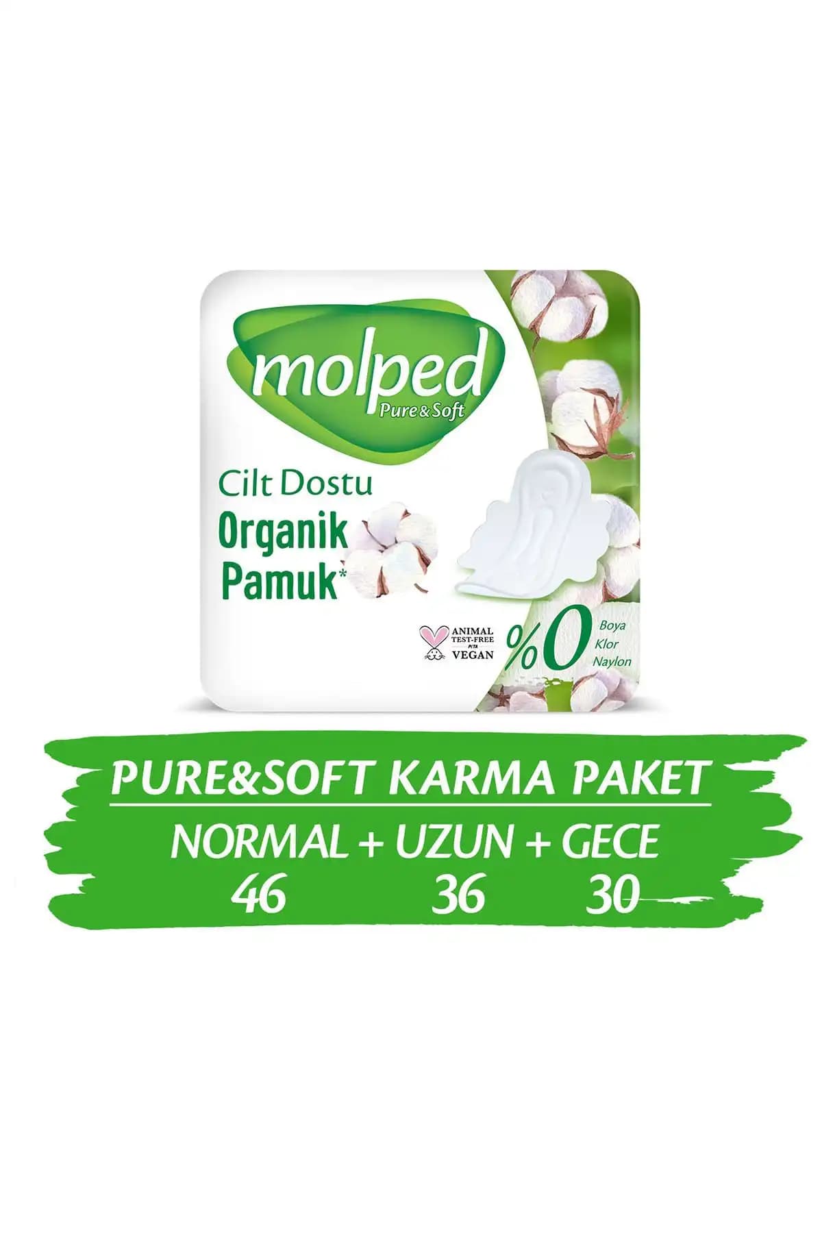Molped Pure & Soft Mega Karma Paket: Doğal ve Konforlu Kadın Pedi Seçenekleri