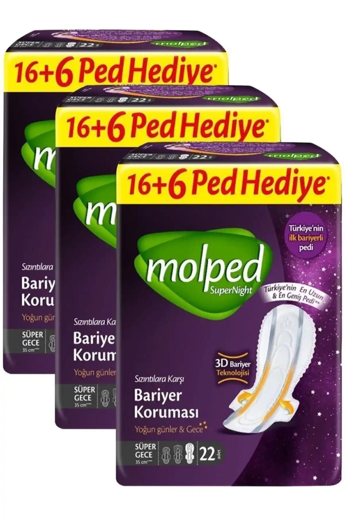 Molped Supernıght Gece Hijyenik Ped: Uzun Süreli Koruma ve Rahatlık Sunar