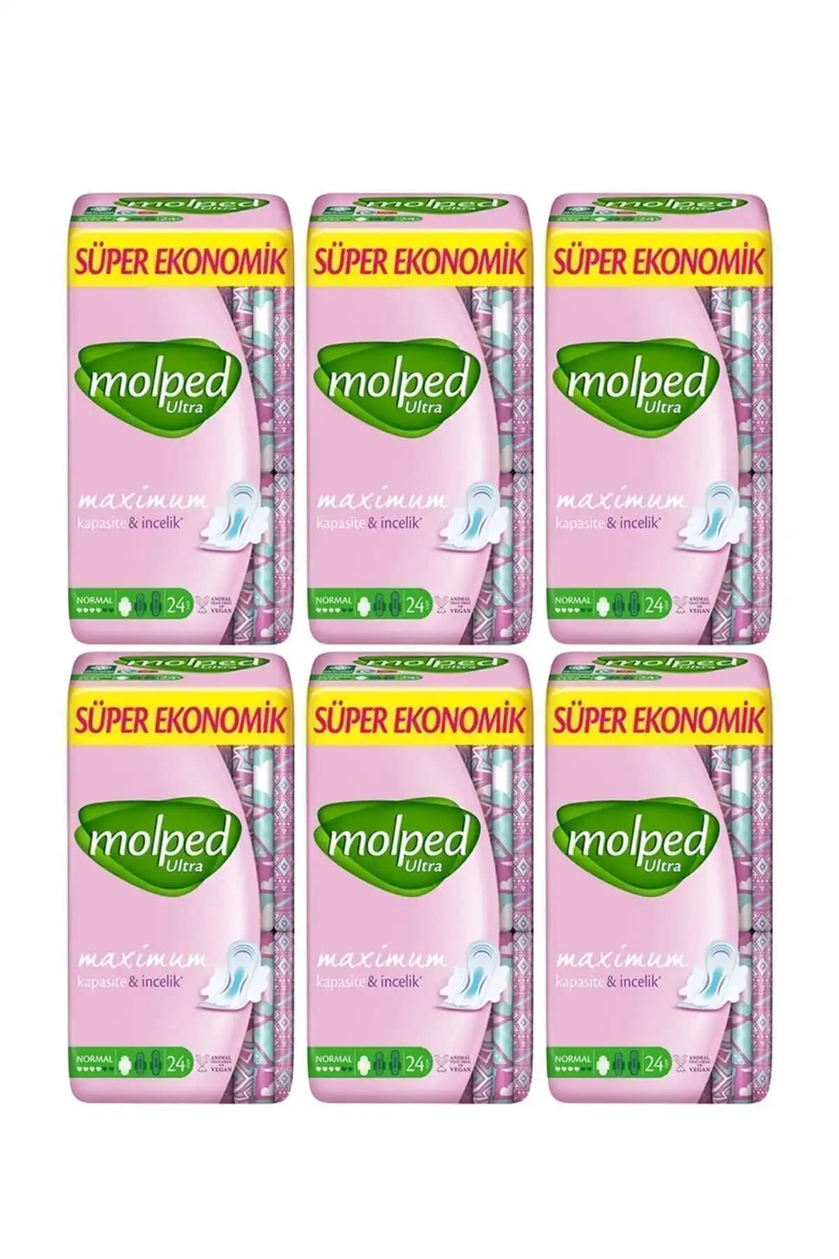 Molped Ultra Süper Ekonomik 24'lü Normal Ped Paketi Günlük Hijyen İçin Uygun
