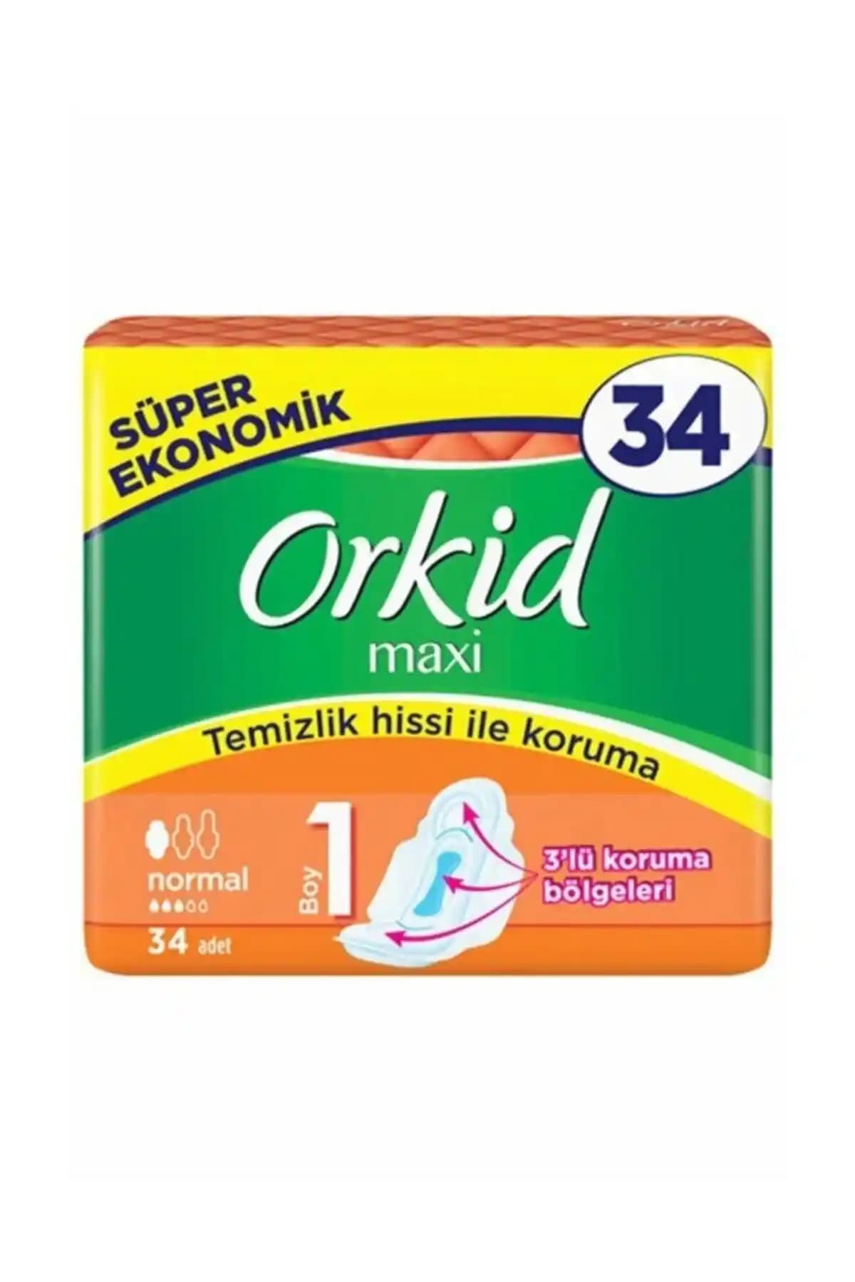 Orkid Maxi 4'lü Günlük Kullanım İçin Pratik ve Yüksek Emiciliğe Sahip Hijyen Ürünü