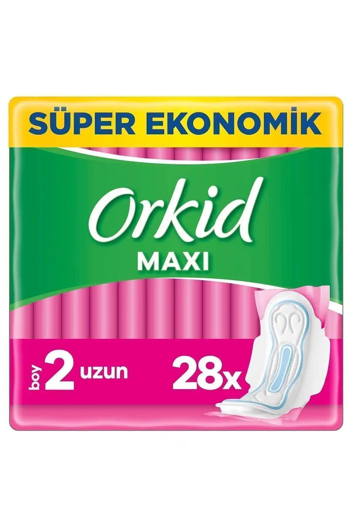 Orkid Maxi Hijyenik Ped Uzun Yapısı ve Yüksek Emiciliği ile Günlük Kullanım İçin Güvenilir