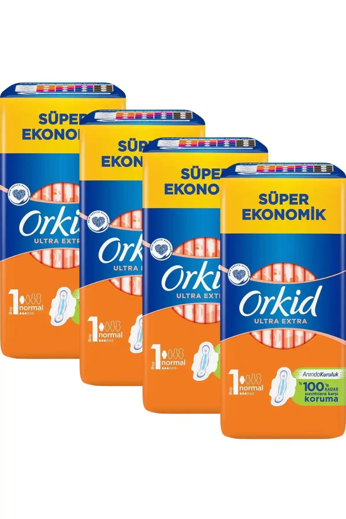 Orkid Ultra Extra 4'lü Normal Ped Paketi Günlük Hijyen ve Koruma Sağlar