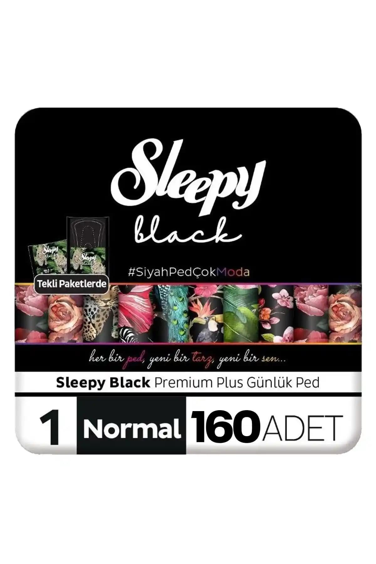 Sleepy Black Premium Plus Günlük Ped 160 Adet Organik İçerikli Hijyen Ürünü