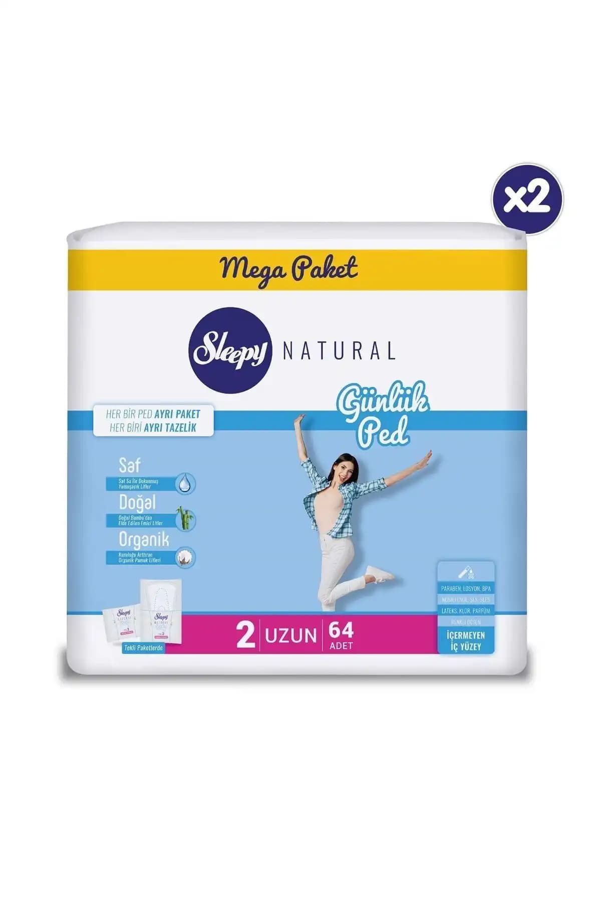 Sleepy Natural Günlük Ped Uzun: Organik ve Yüksek Performanslı Kadın Hijyen Ürünü