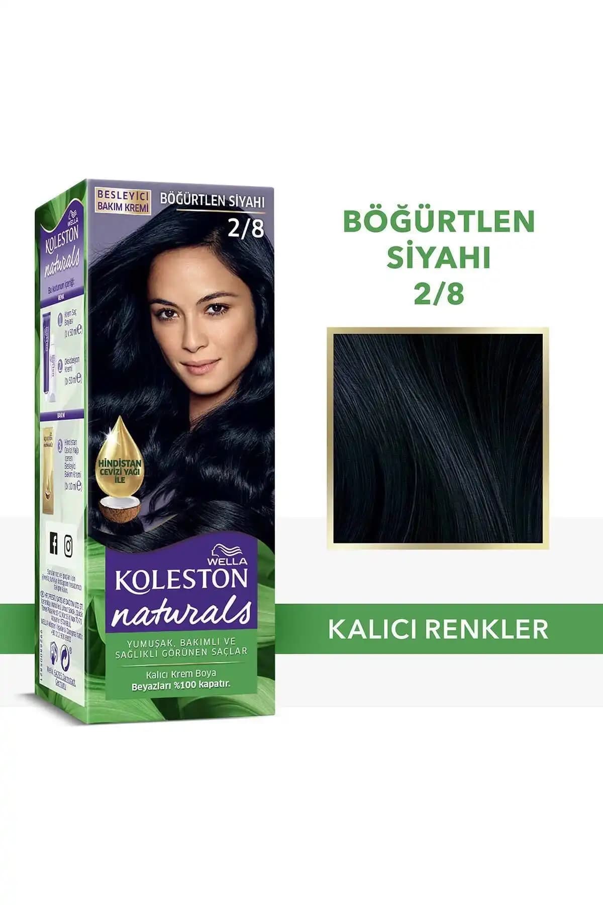 Wella Koleston 2/8 Mavi Siyah ve Böğürtlen Siyahı Saç Boyası Karşılaştırması 2