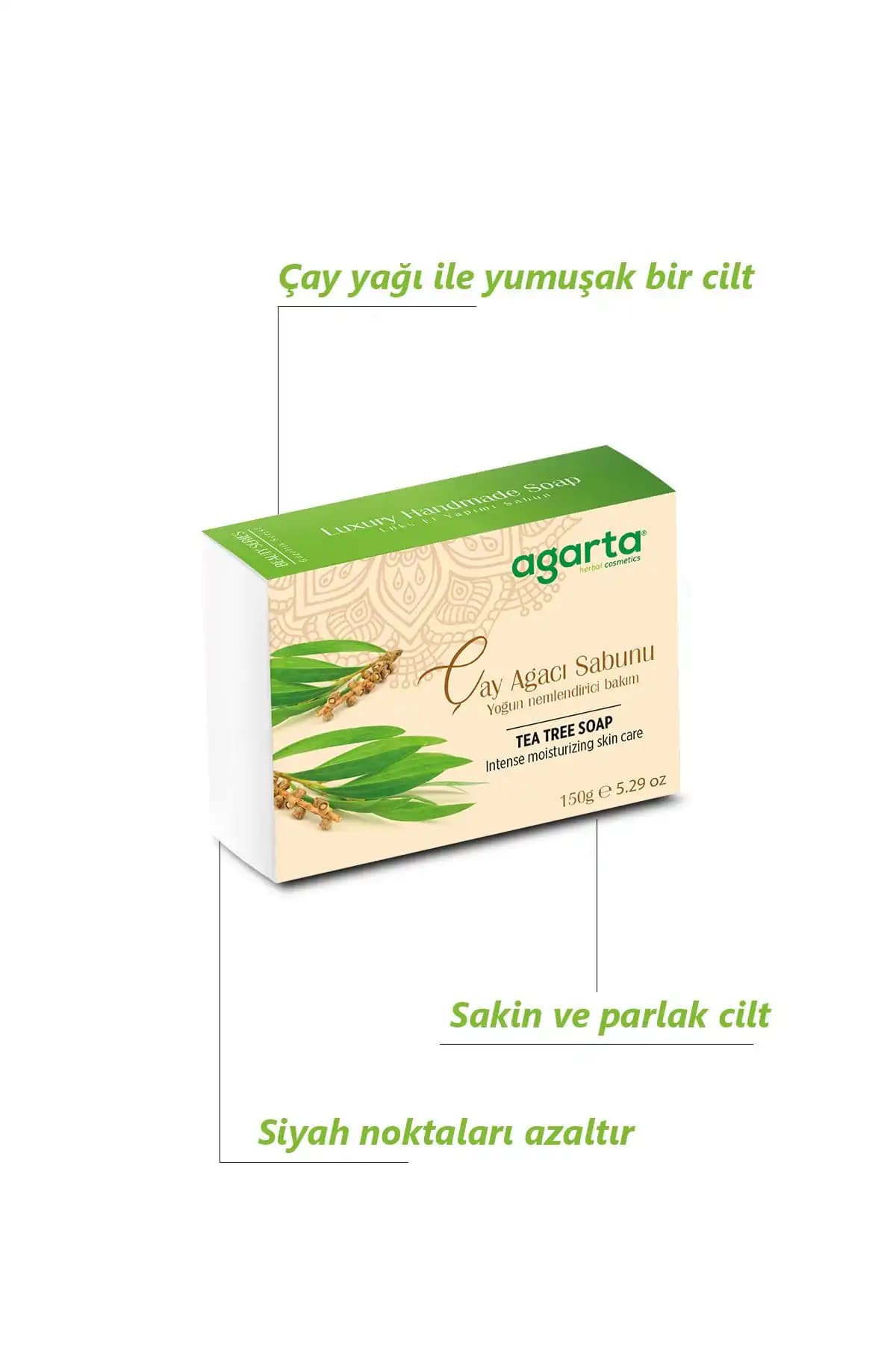 Agarta Doğal El Yapımı Çay Ağacı Sabunu: Güçlü ve Doğal Temizlik Çözümü