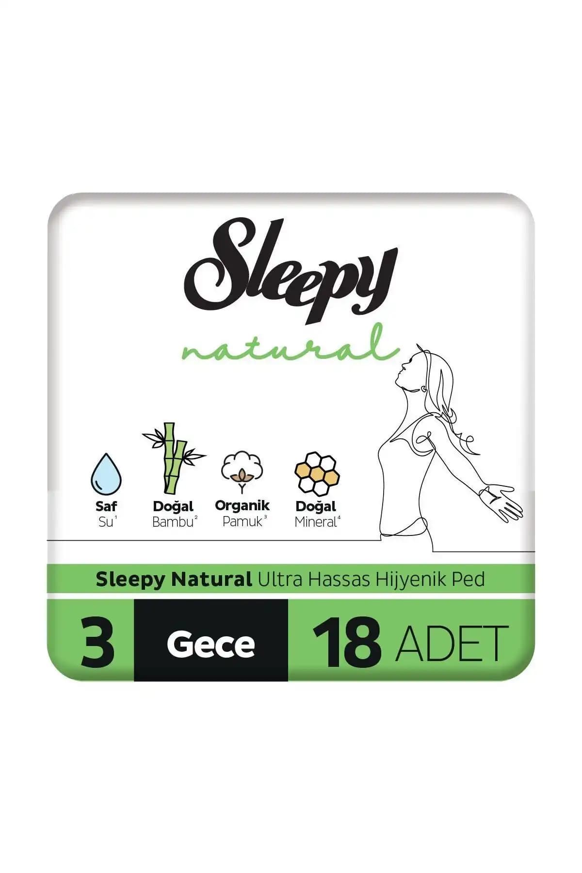 Sleepy Natural Ultra Hassas Hijyenik Ped Gece: Yumuşaklık ve Güvenlik Bir Arada