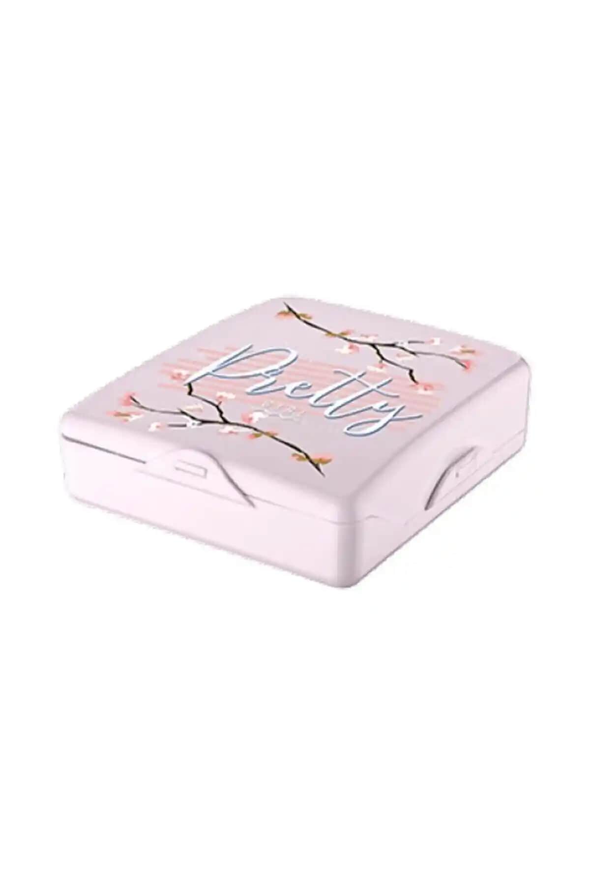 Titiz Plastik Pembe Ped Kutusu: Şık ve Pratik Günlük Hijyen Saklama Çözümü