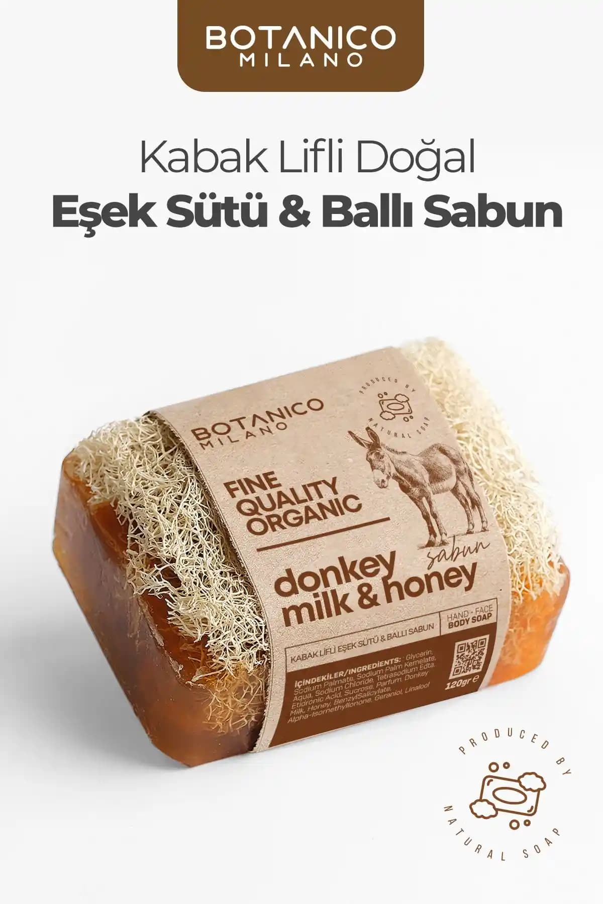 Botanico Milano Kabak Lifli Eşek Sütü ve Ballı Sabun Doğal Cilt Bakımı İçin Güvenilir Tercih