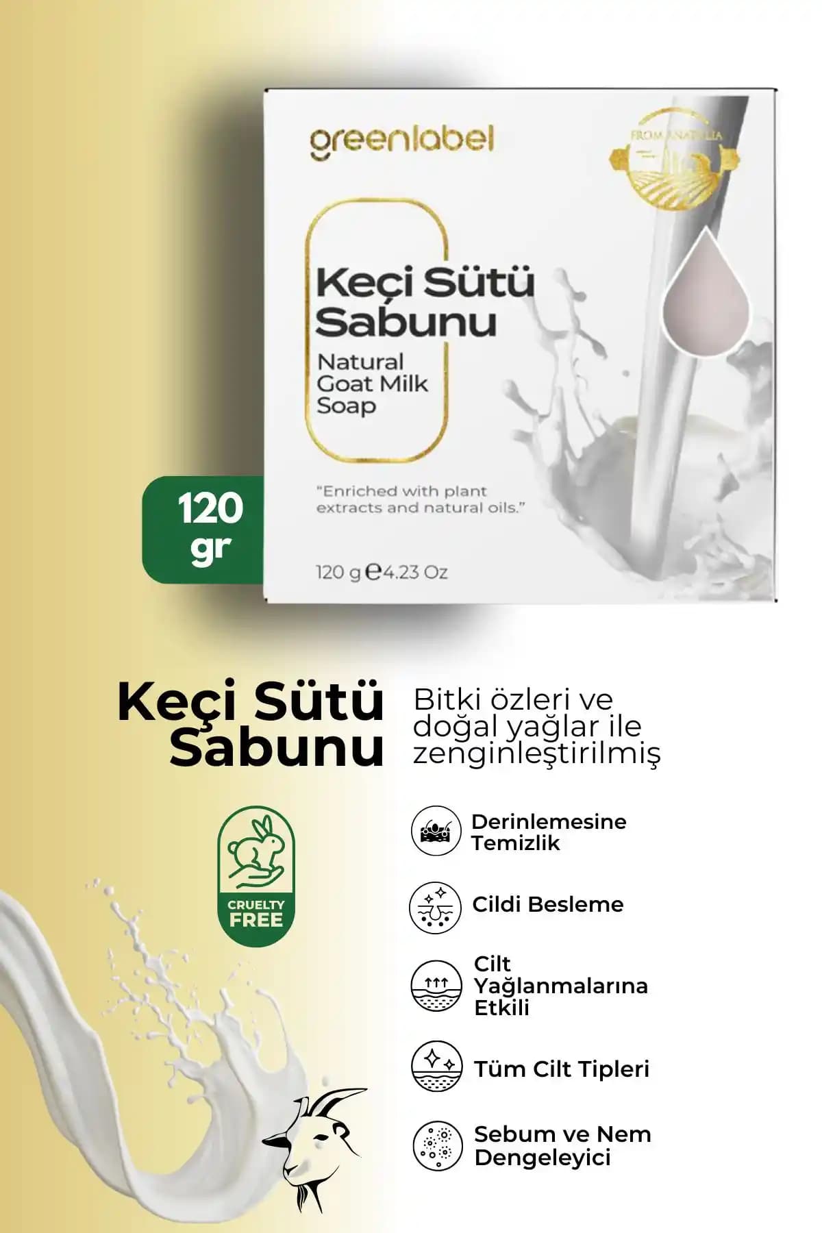 Green Label Keçi Sütü Sabunu: Doğal İçeriklerle Nem Dengeleyici ve Temizleyici Bakım Ürünü