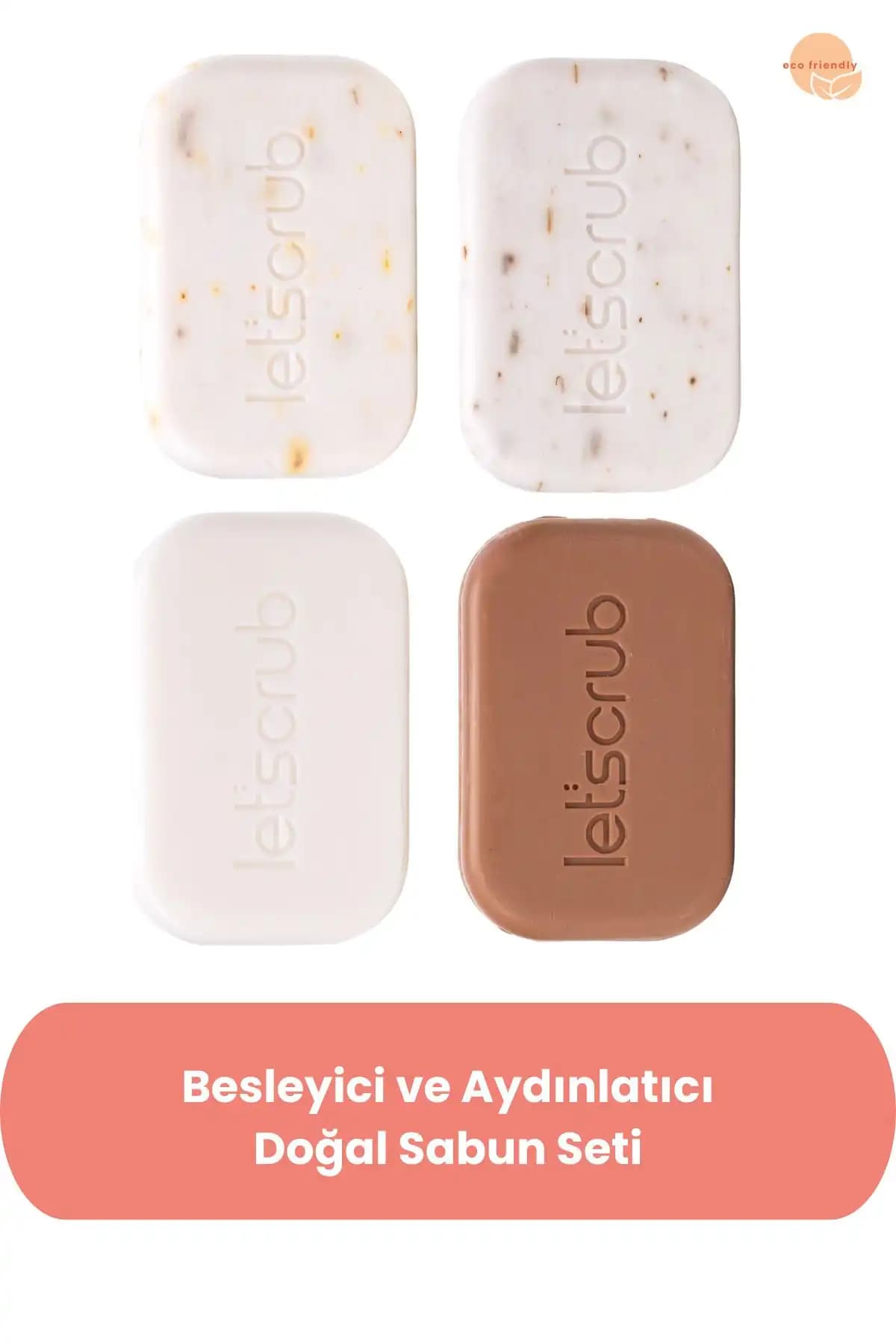 LET'SCRUB Doğal Zeytinyağlı Sabun Seti Türkiye Menşei Doğal İçeriklerle Cilt Bakımı