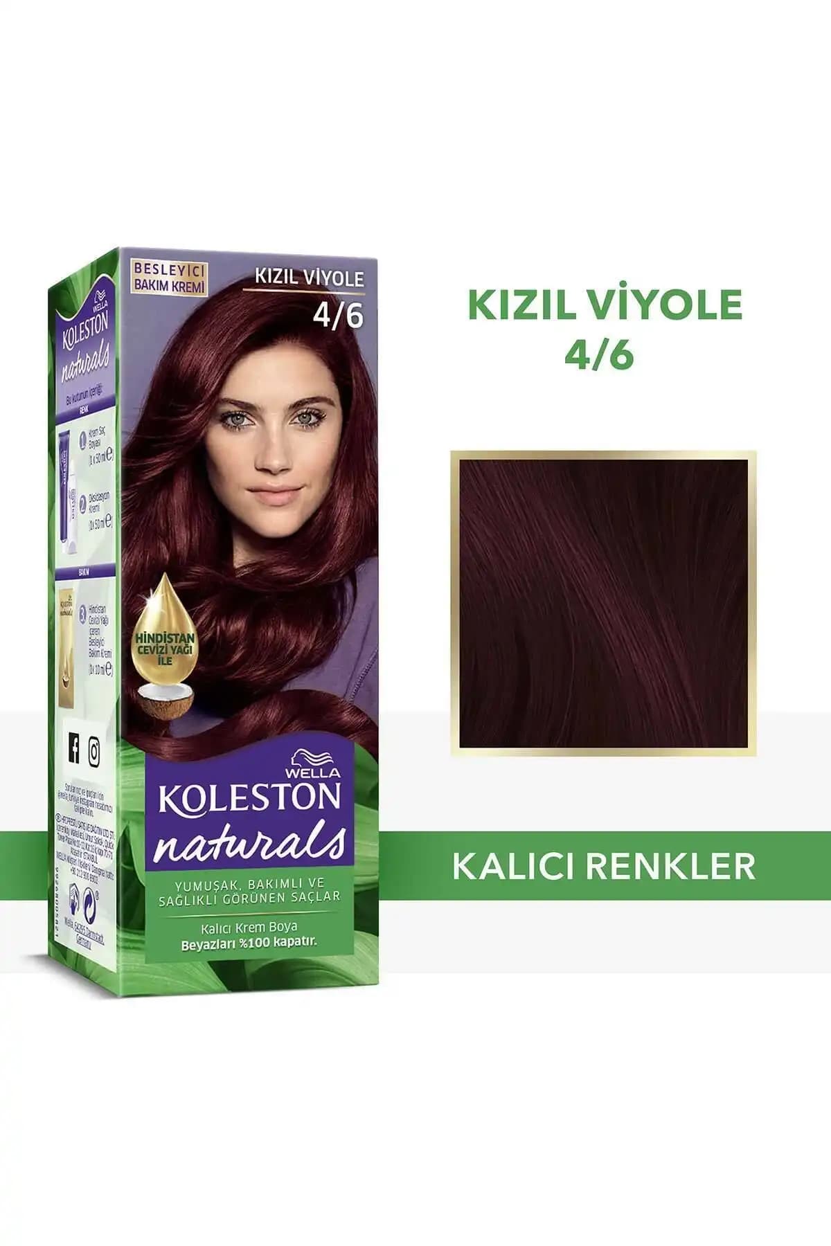 Wella Koleston Naturals Serisinden Koyu Kahve ve Kızıl Viyole Saç Boyası Karşılaştırması 2