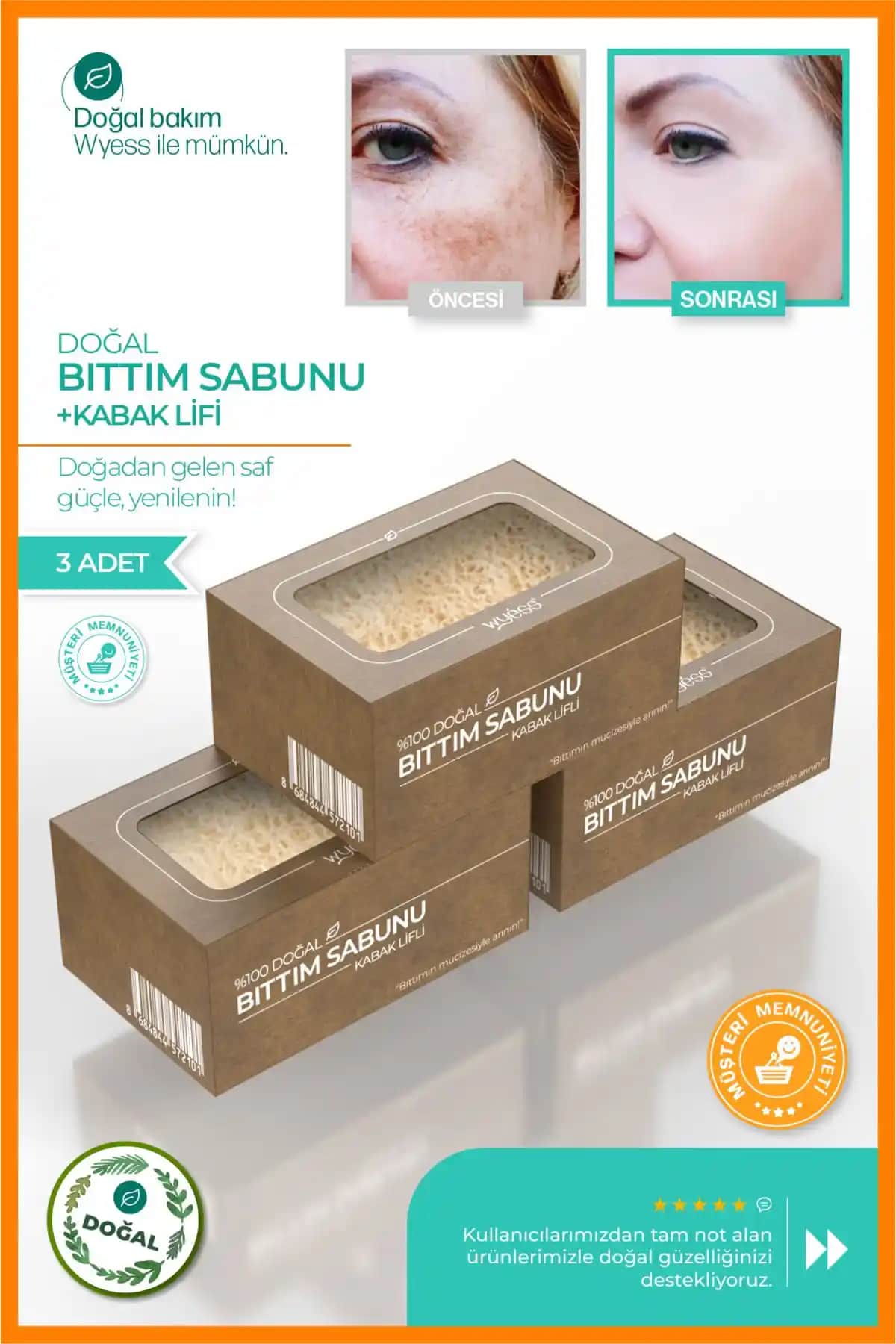 Wyess Doğal Kabak Lifli Bıttım Sabunu: Cilt ve Saç Sağlığı İçin Doğal Bakım Ürünü