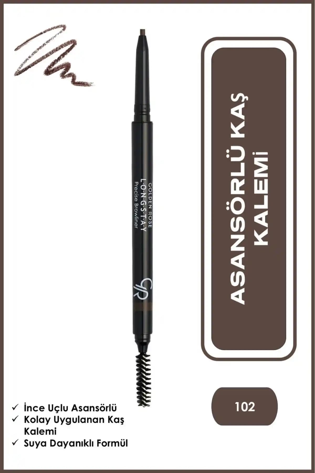 Golden Rose Longstay Precise Browliner No 102 Deep Brown - Doğal ve Kalıcı Kaş Makyajı İçin Güvenilir Çözüm